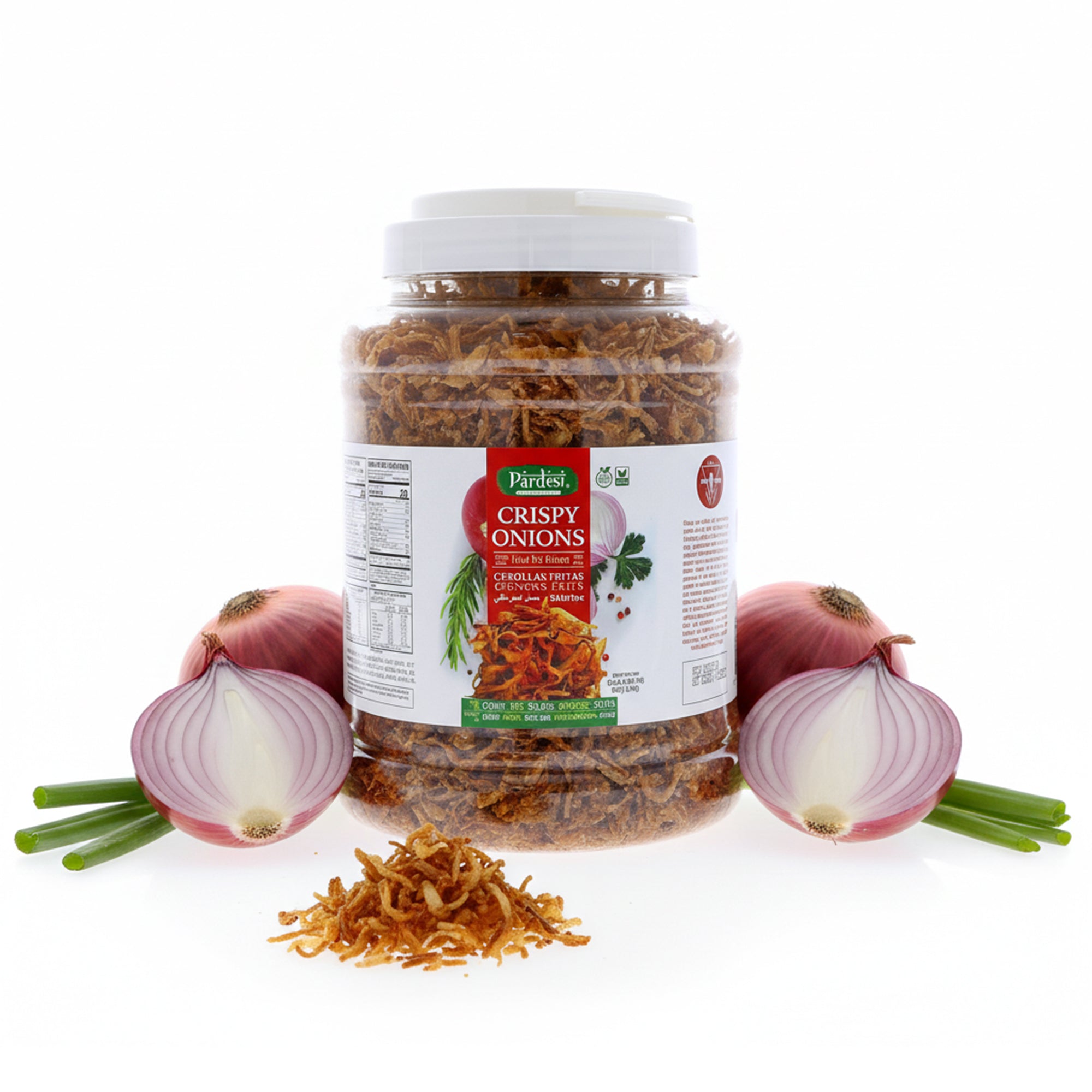 Pardesi Crispy Red Fried Onion 1.2KG — Ready-to-Use Birista for Biryani, Curry & Garnish | Halal, Non-GMO, Vegan