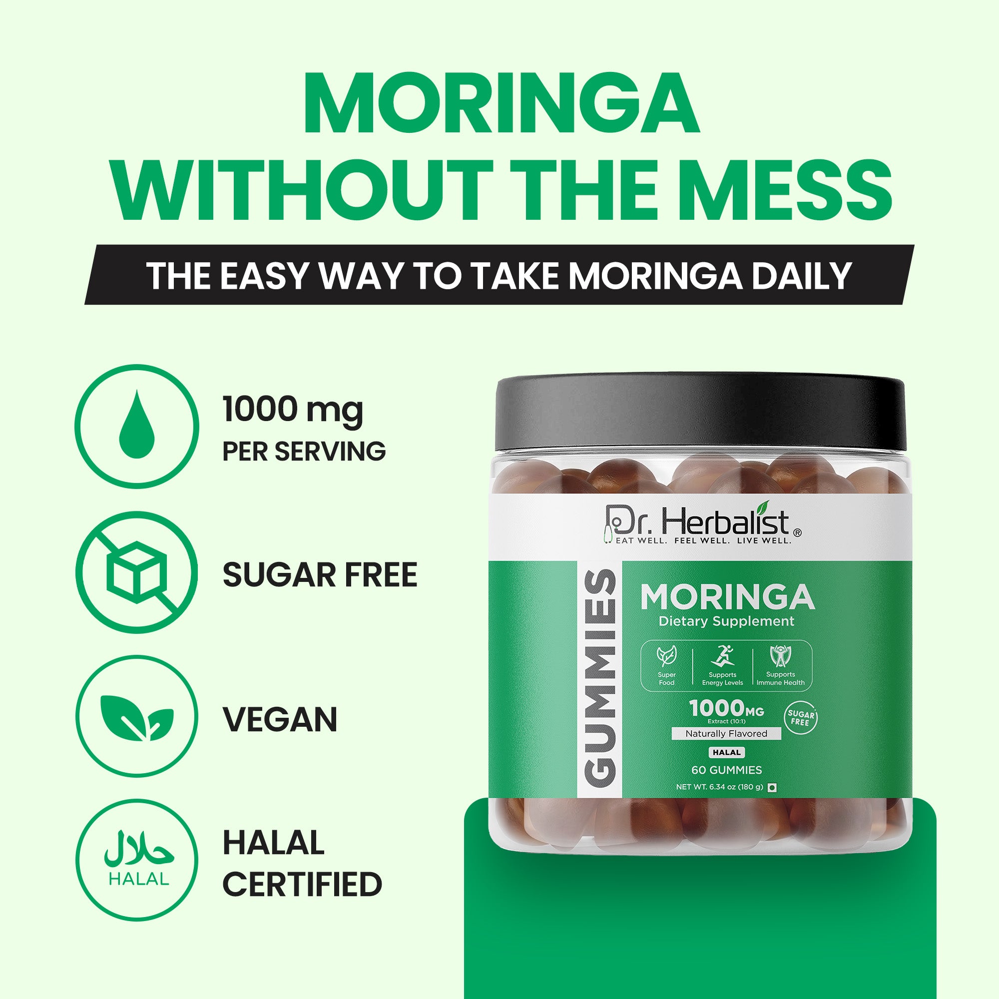Dr Herbalist Moringa Gummies (60 Gummies) – Delicious Herbal Gummies for Daily Wellness & Nutritional Support