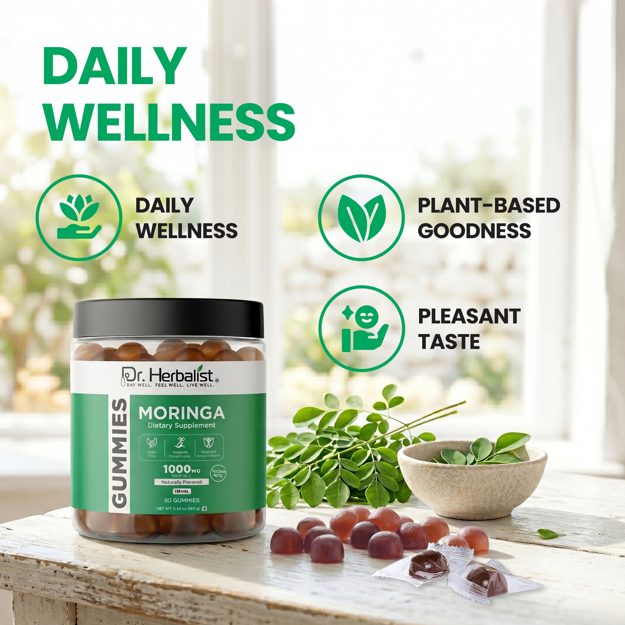 Dr Herbalist Moringa Gummies (60 Gummies) – Delicious Herbal Gummies for Daily Wellness & Nutritional Support