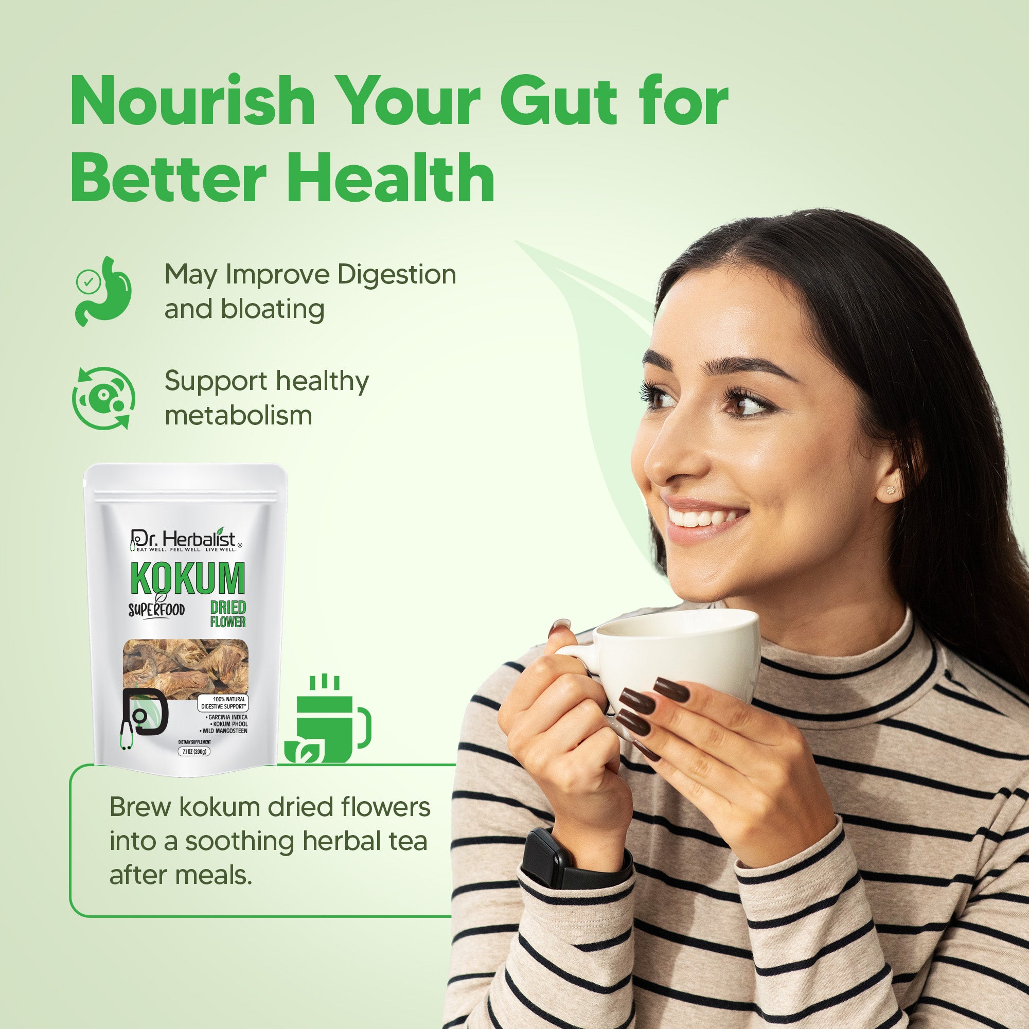 Dr Herbalist Kokum Flower 100g | Natural Herbal Remedy | Rich in Antioxidants | Supports Digestion, Skin Health & Overall Wellness | 100% Pure & Natural