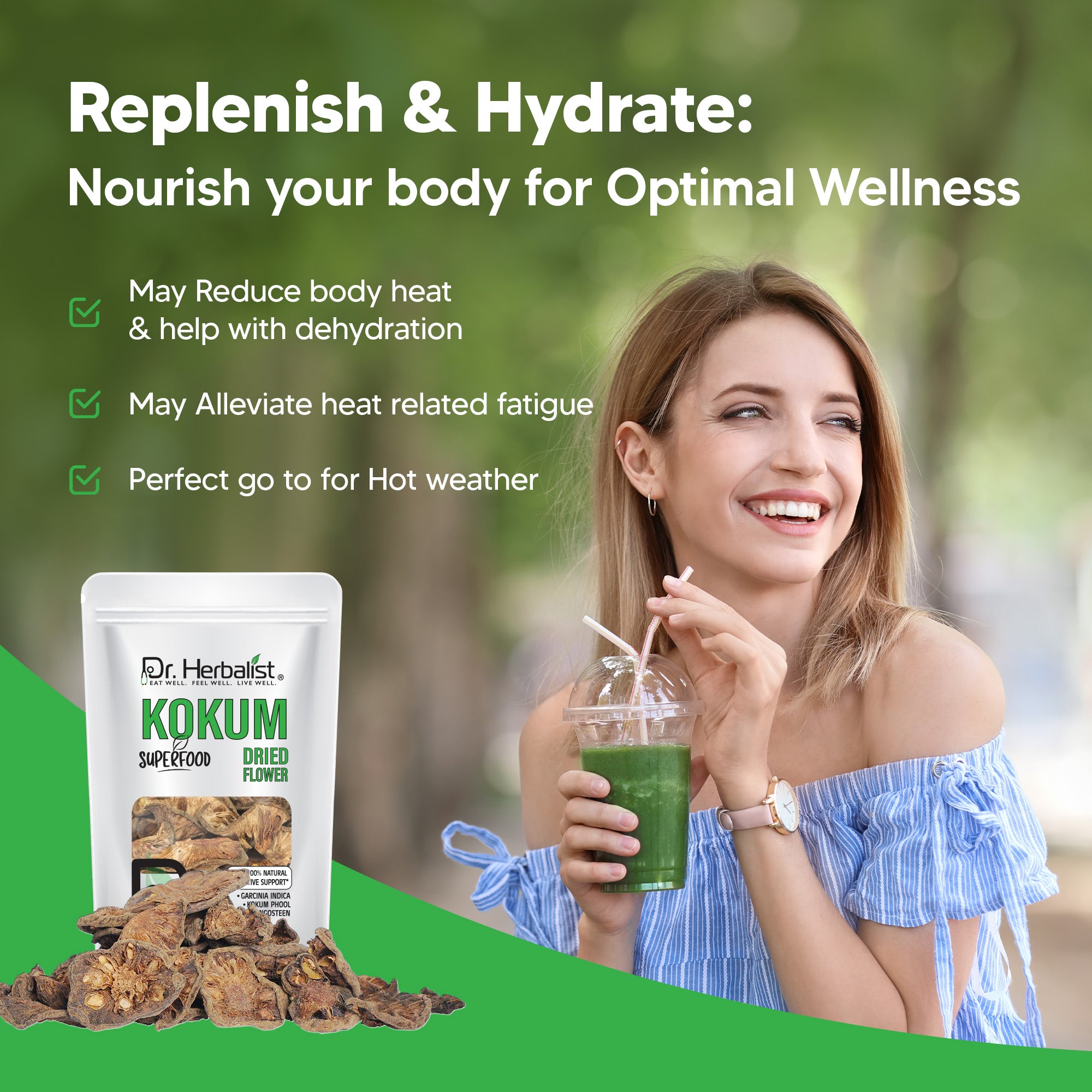 Dr Herbalist Kokum Flower 100g | Natural Herbal Remedy | Rich in Antioxidants | Supports Digestion, Skin Health & Overall Wellness | 100% Pure & Natural