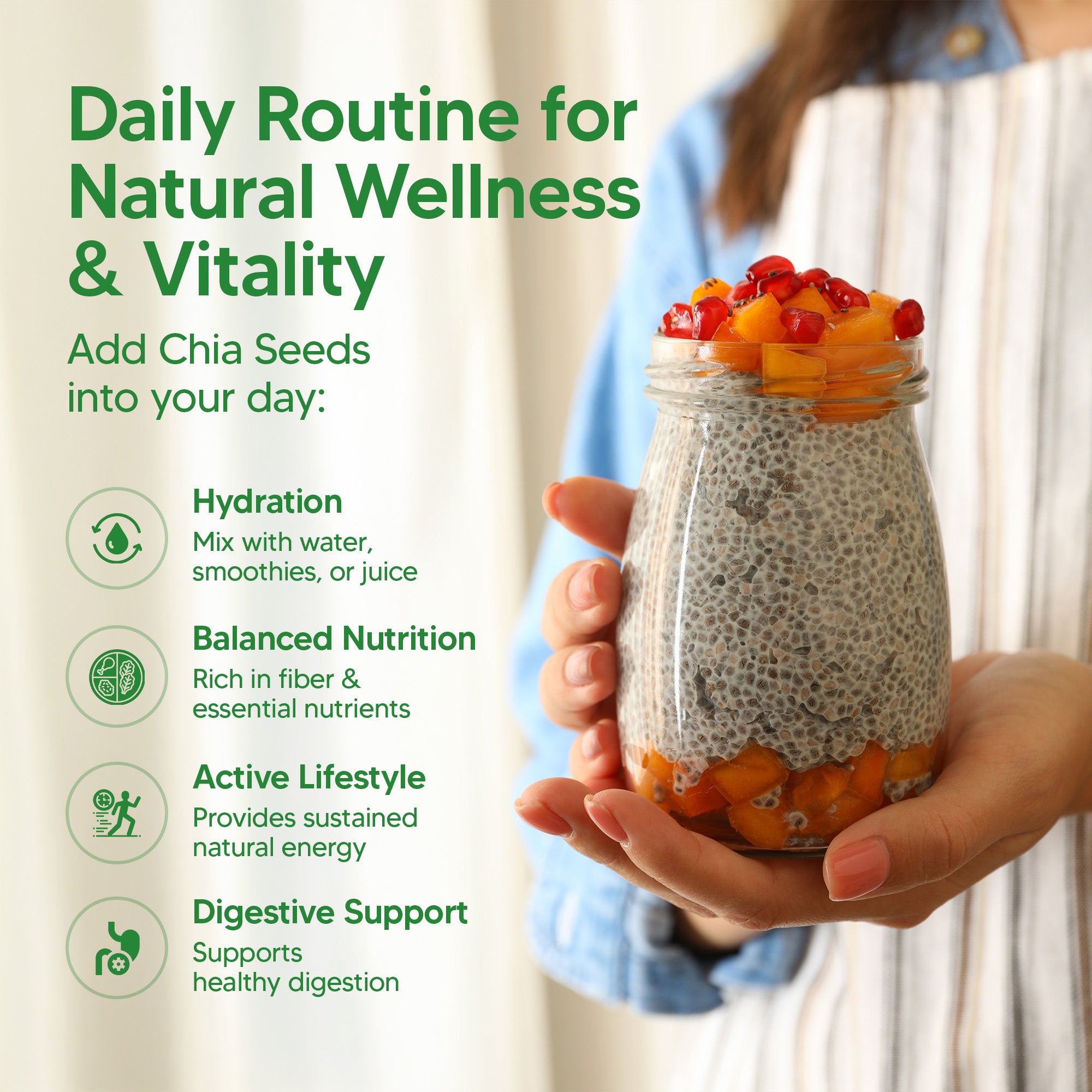 Dr. HERBALIST Chia Seeds 400g - Premium Salvia Hispanica with ALA Omega-3 & Soluble Fiber | Supports Omega Nutrition Hydration & Sustained Energy* | Aztec Superfood | Halal, Vegan