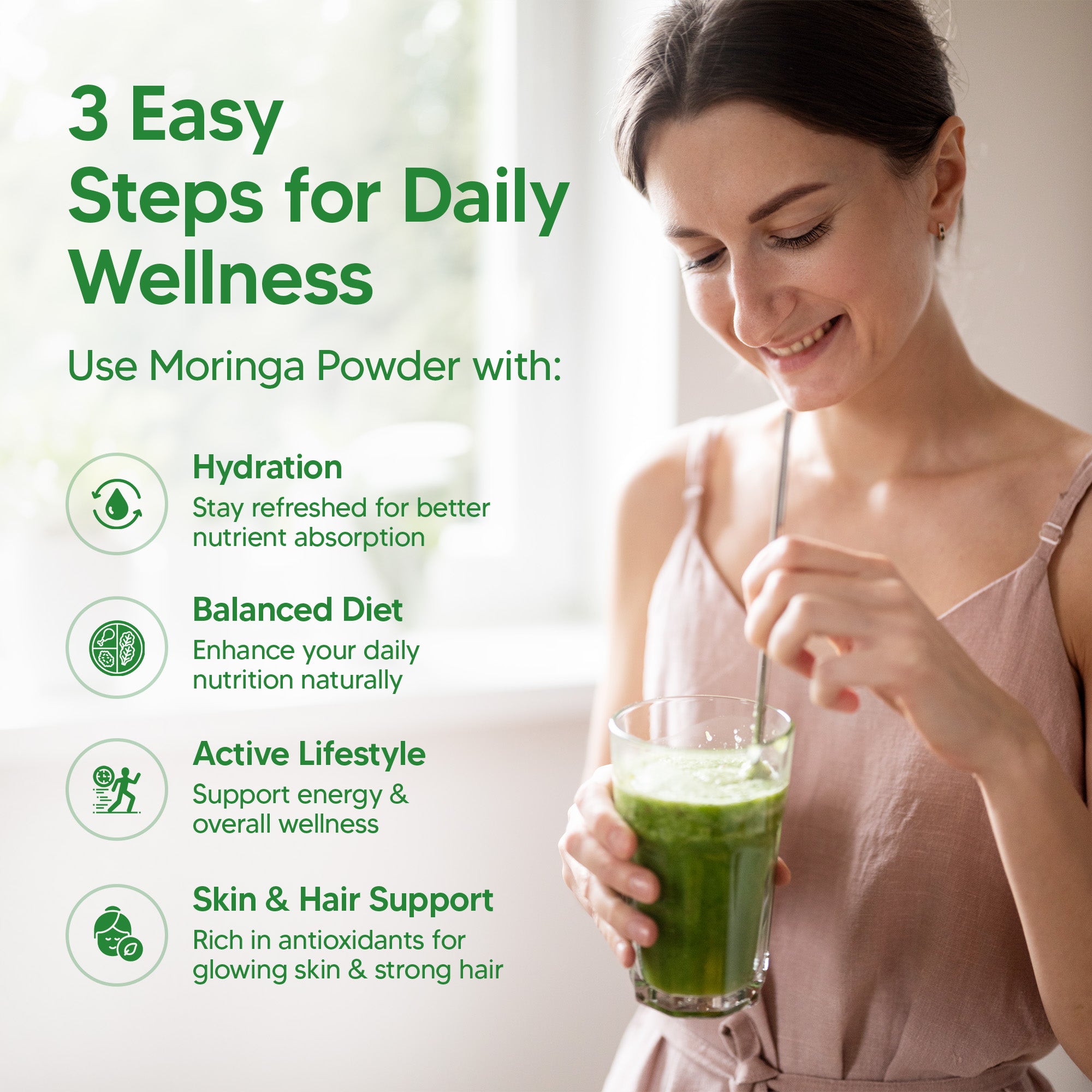 Dr. HERBALIST Moringa Leaf Powder 250g - Pure Moringa Oleifera with All 9 Essential Amino Acids | Supports Daily Nutrition & Antioxidant Wellness* | Smoothie & Food Ready | Halal, Vegan