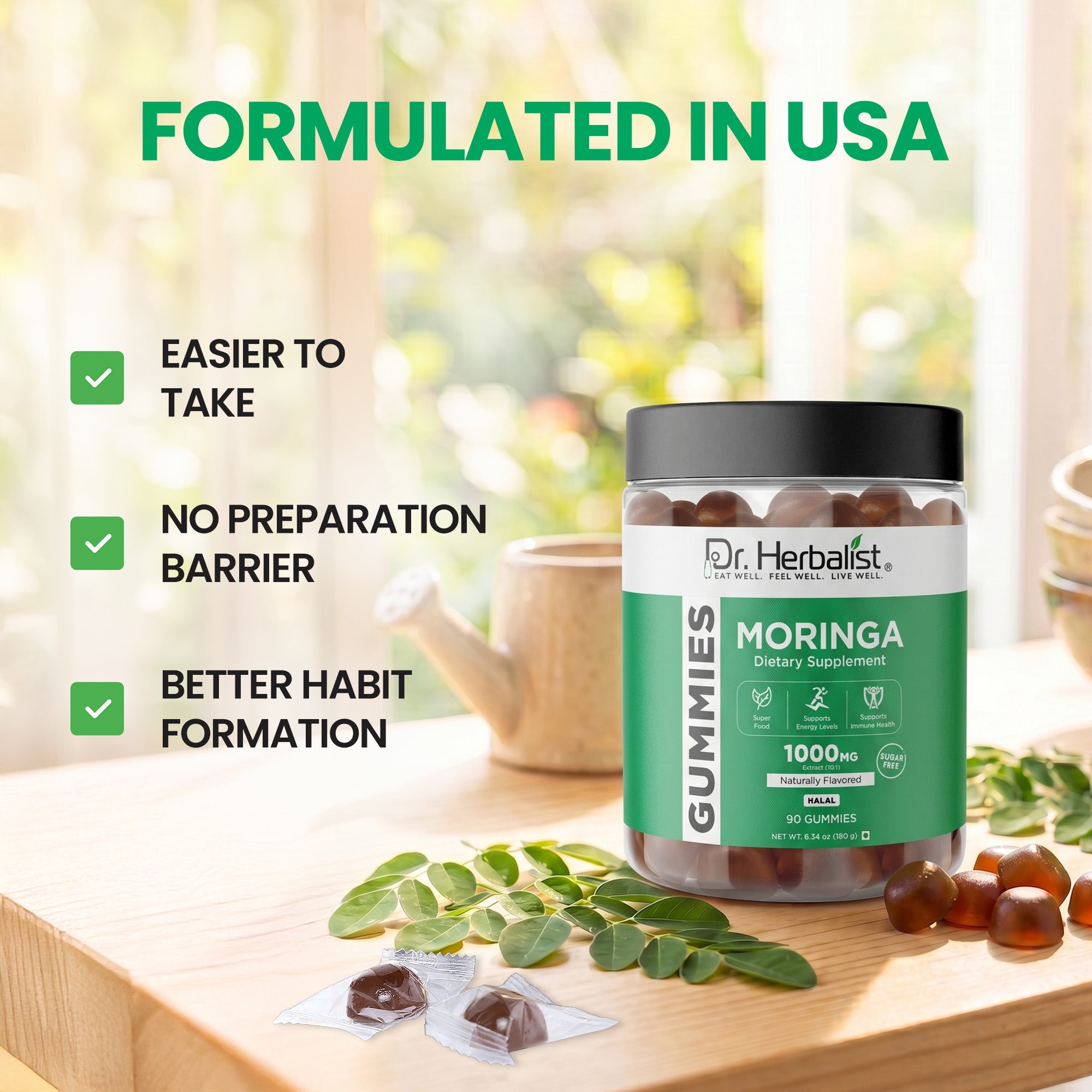 Dr Herbalist Moringa Gummies (90 Gummies) – Delicious Herbal Gummies for Daily Wellness & Nutritional Support