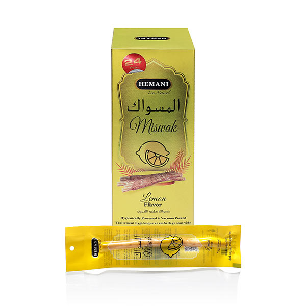 Lemon Sewak Natural Miswak Stick for Teeth 6 Inches (Pack of 24 ) Chewing Toothbrush Natural Traditional Toothbrush I AKA Meswak I Sewak I Peelu