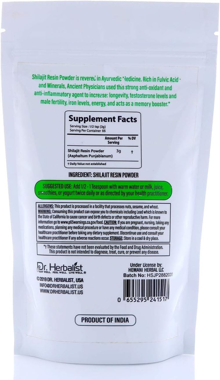 DR. HERBALIST Shilajit Powder 200g