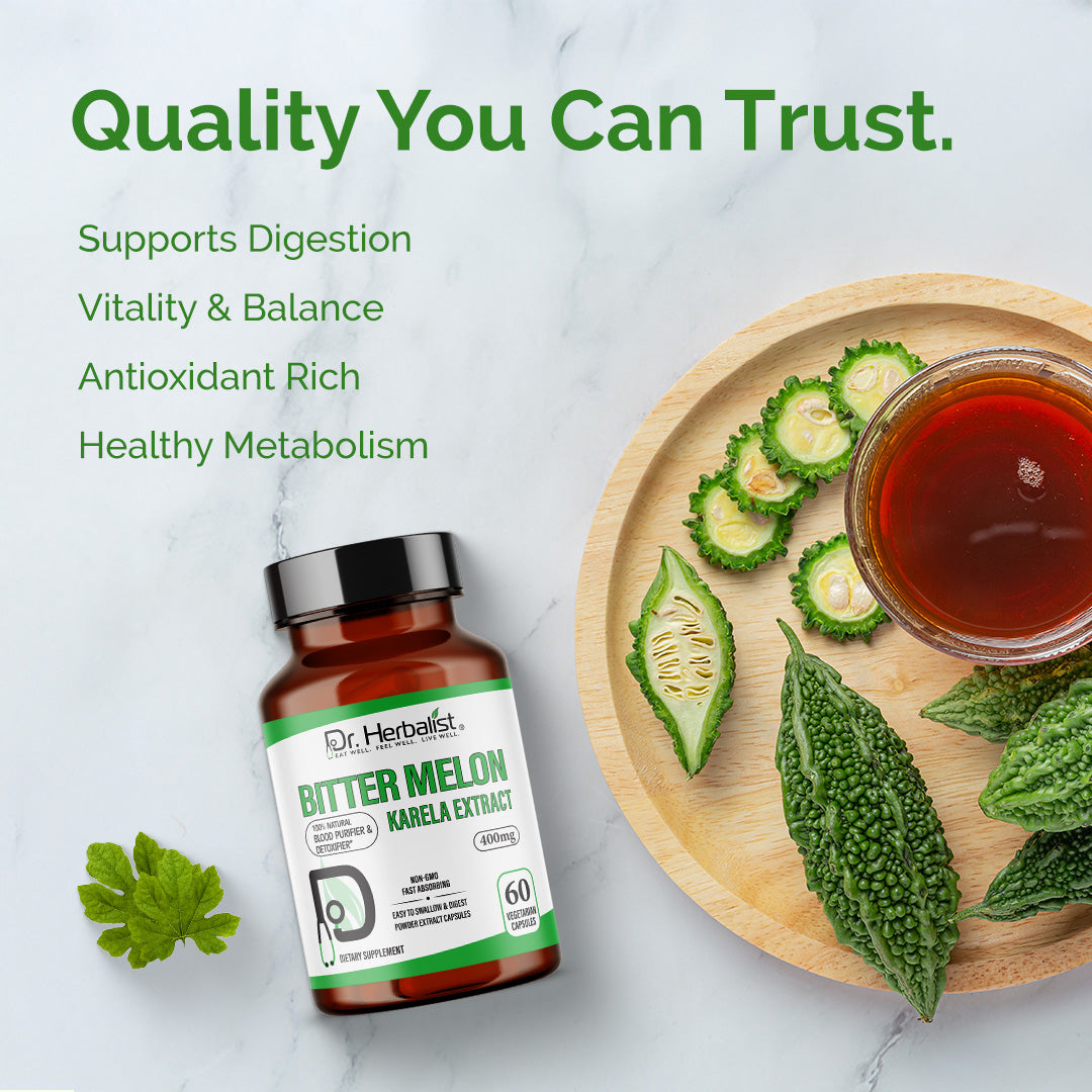 DR. HERBALIST Karela Bitter Melon Extract 400mg 60 Capsules