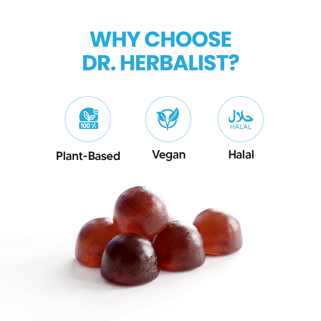 Dr Herbalist Black Seed Oil Gummies 60 Count – Cold Pressed Nigella Sativa Gummies– Immune Support, Hair Skin & Overall Wellness – Vegan, Non-GMO, Halal