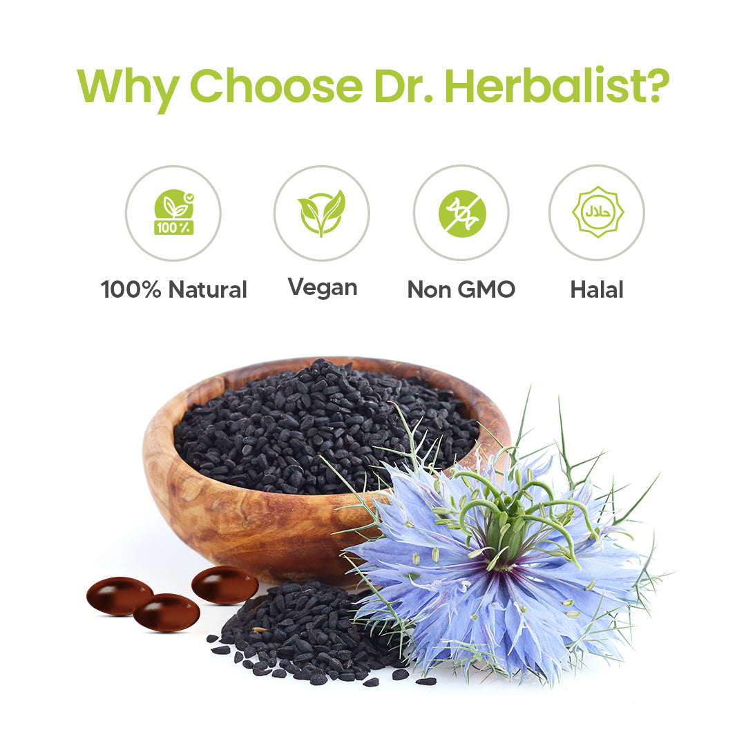DR. HERBALIST Blackseed Oil 60 Capsule 1600mg