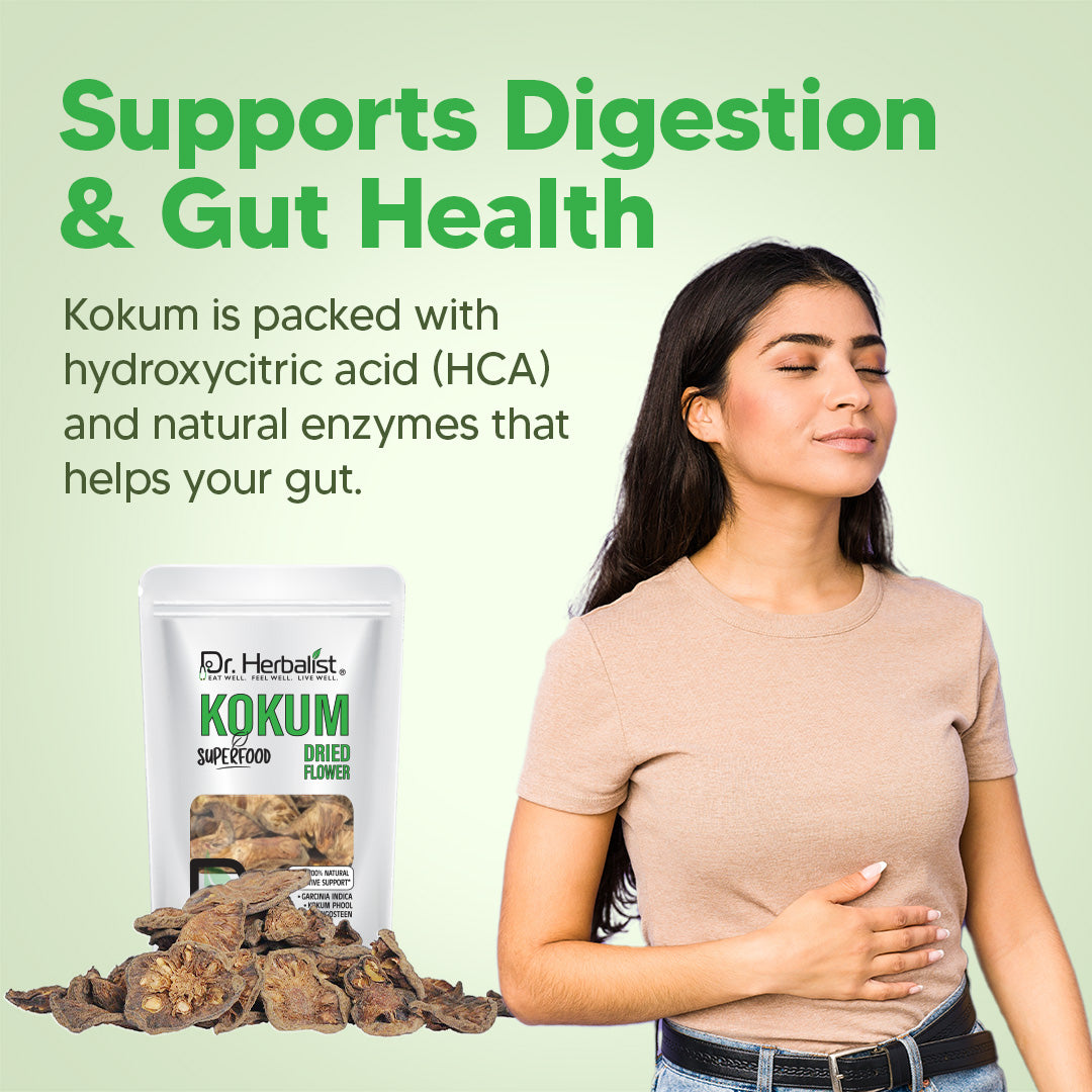 Dr Herbalist Kokum Flower 100g | Natural Herbal Remedy | Rich in Antioxidants | Supports Digestion, Skin Health & Overall Wellness | 100% Pure & Natural