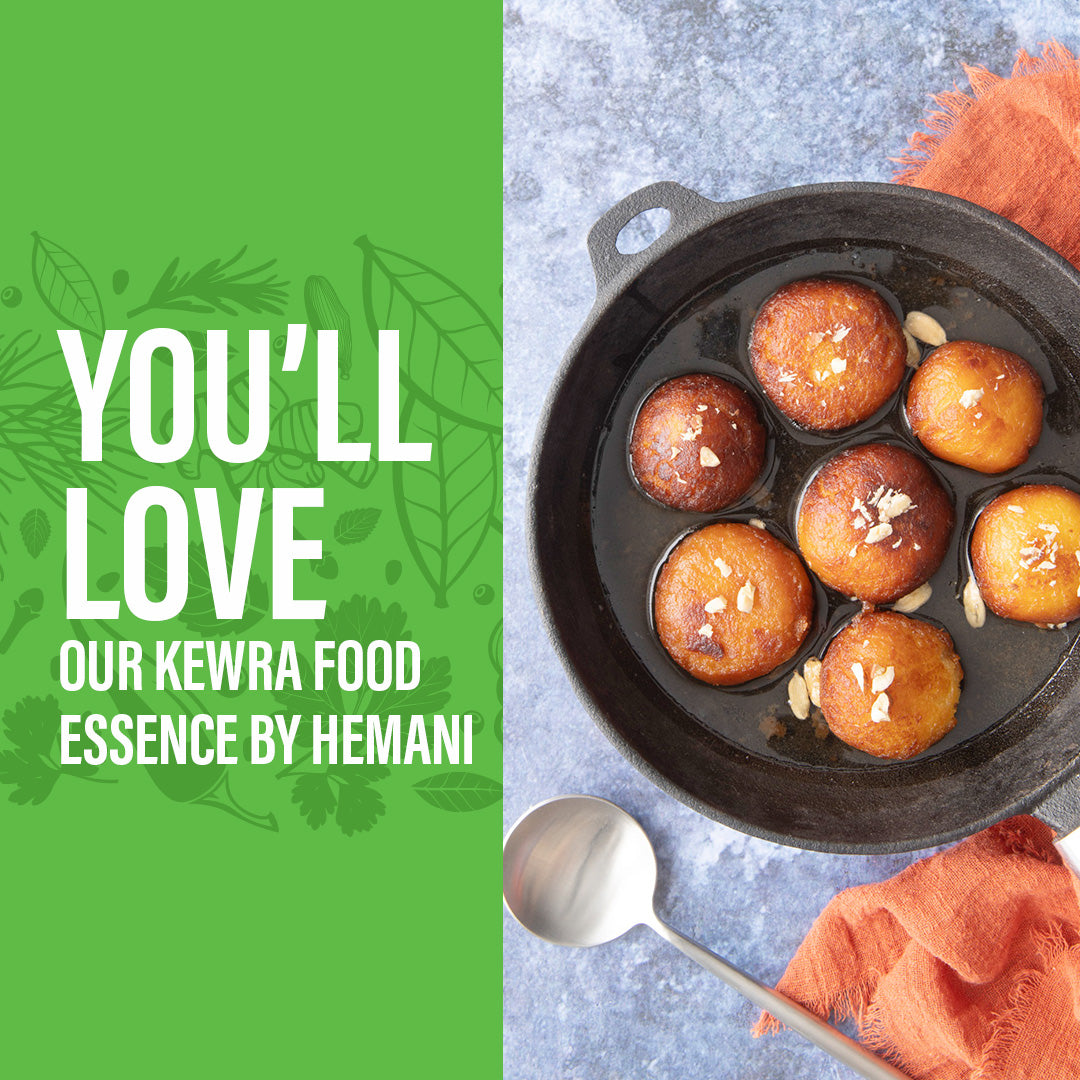 Hemani Kewra Food Essence 25 ml Halal- Concentrated Kewra Flavor for Indian Desserts, Drinks, and Recipes - Perfect for Gulab Jamun, Jalebi, Falooda, and More