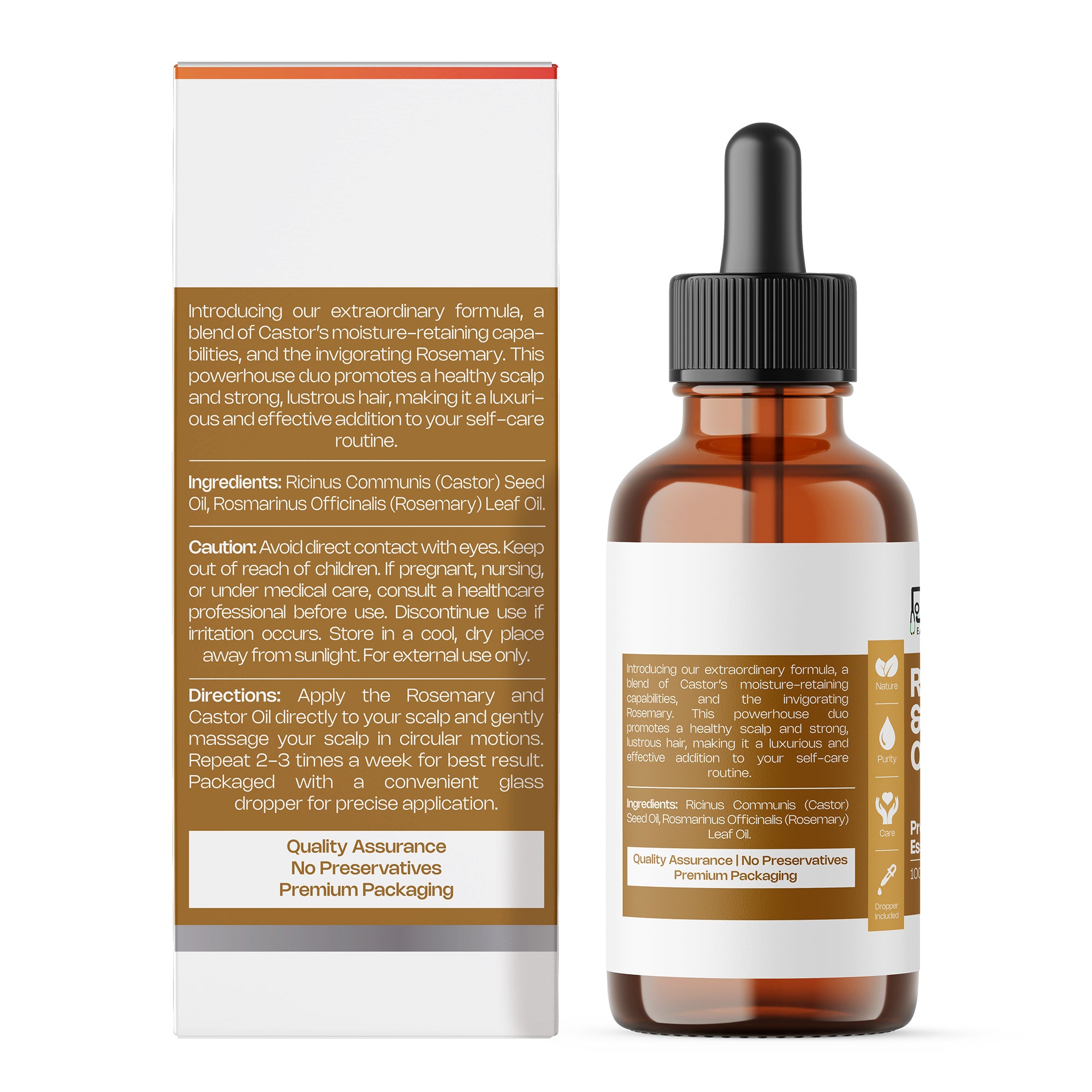 Dr Herbalist Rosemary & Castor Oil Blend 120mL – Premium Multipurpose Oil for Hair Care, Scalp Massage, Skin Care & Personal Wellness