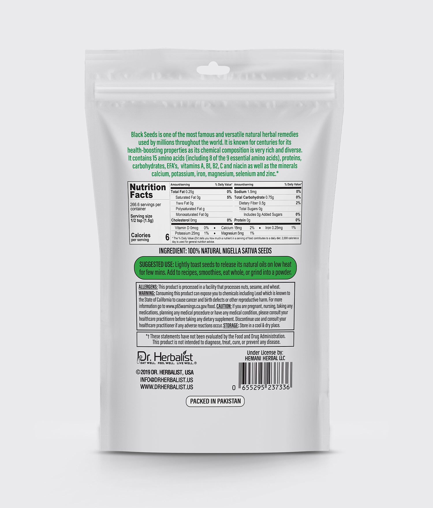 DR. HERBALIST Black Seed 350g