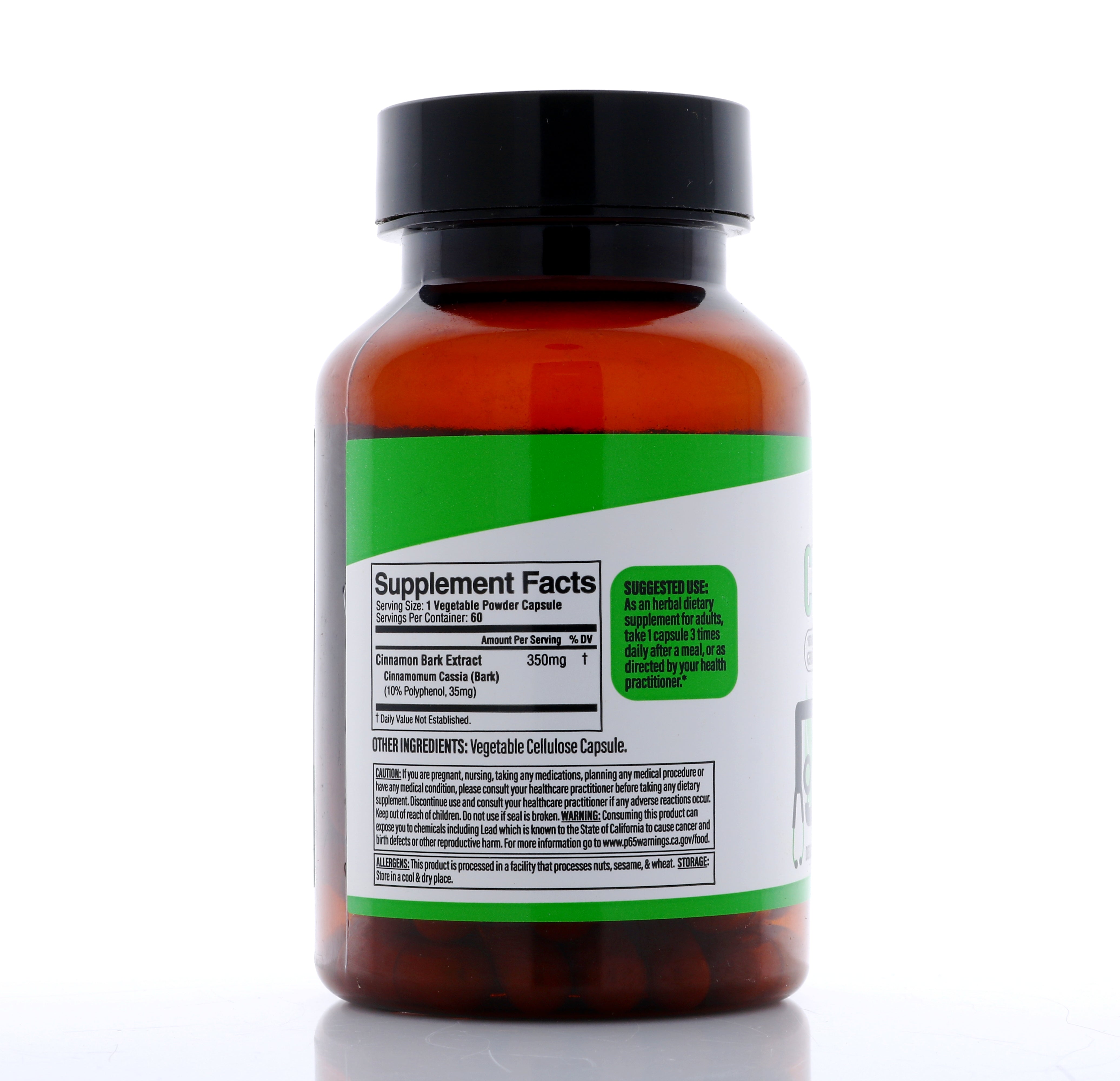 Dr. HERBALIST Cinnamon Extract Capsules 350mg - Cinnamomum Verum with Cinnamaldehyde & Polyphenols | Supports Metabolic Wellness & Daily Vitality* | Halal, Vegan | 60ct