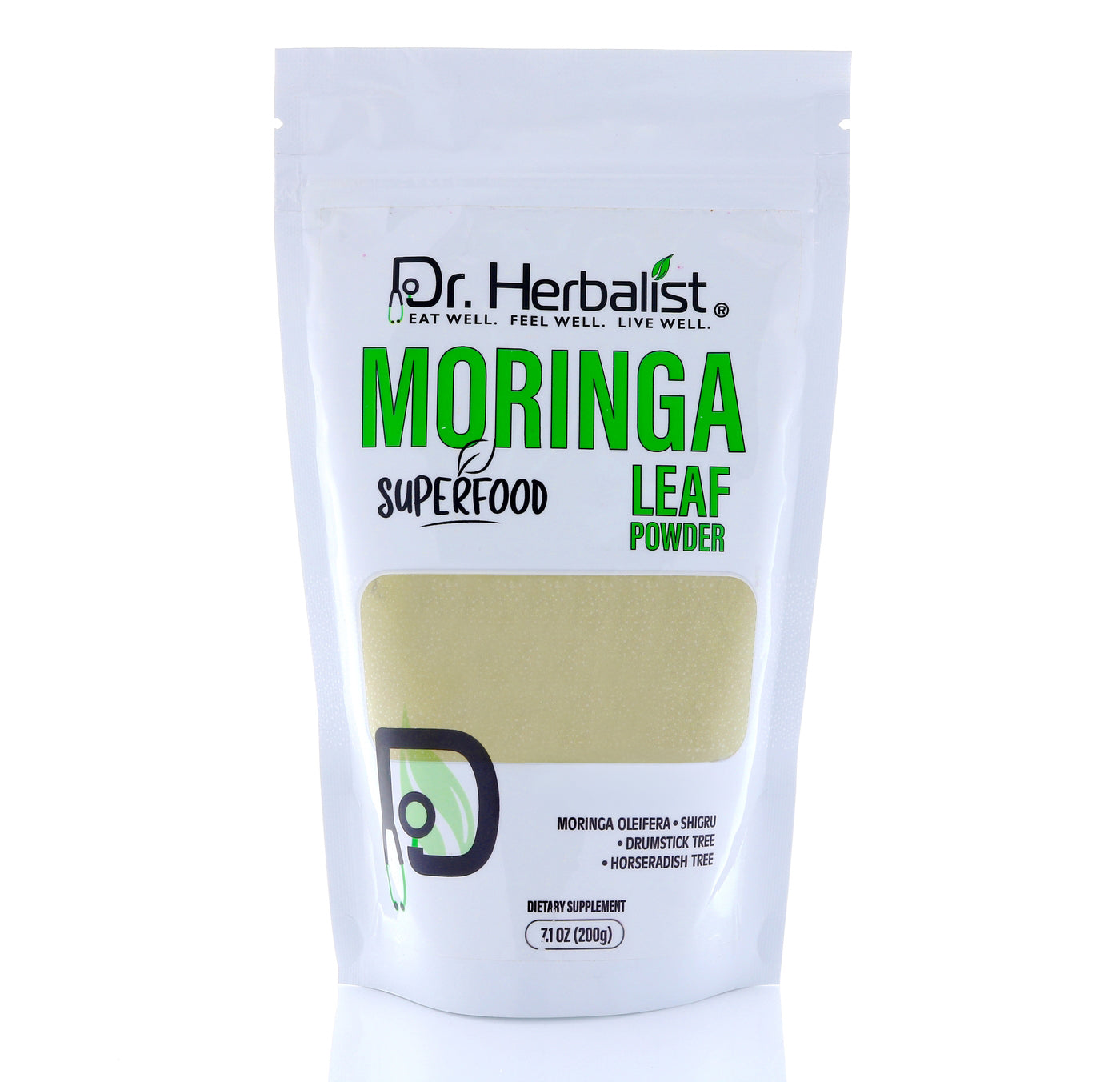Dr. HERBALIST Moringa Powder 200g - Pure Moringa Oleifera Leaf with Complete Amino Acids & Iron | Supports Daily Nutrition & Antioxidant Wellness* | Value Size | Halal, Vegan