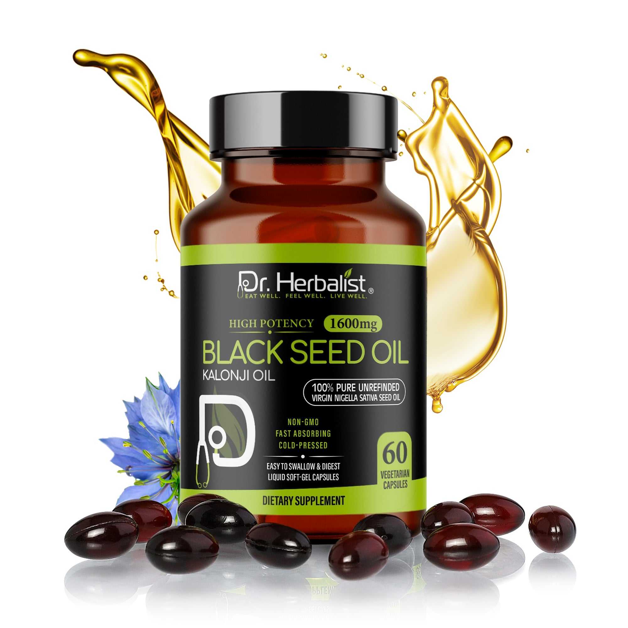 DR. HERBALIST Blackseed Oil 60 Capsule 1600mg