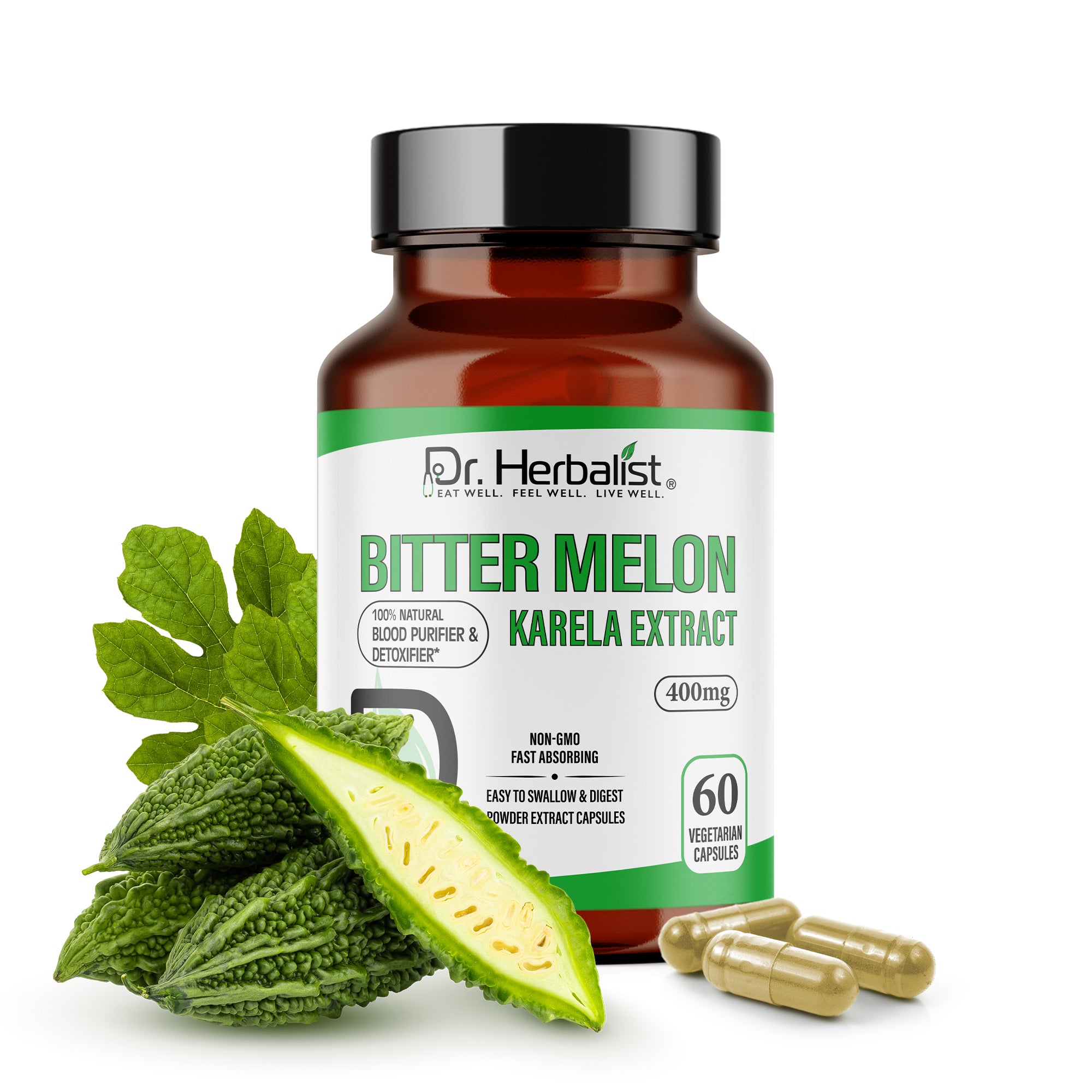 DR. HERBALIST Karela Bitter Melon Extract 400mg 60 Capsules