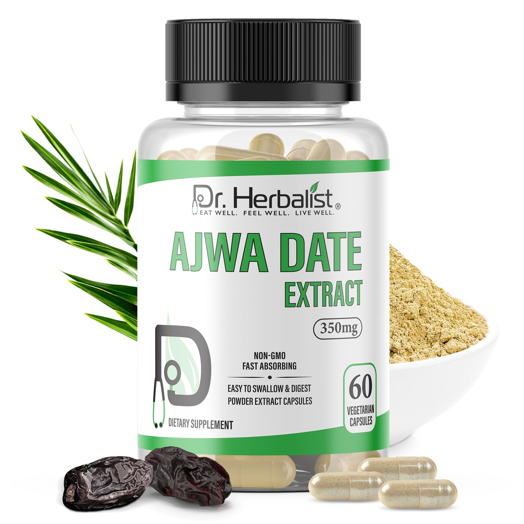 DR. HERBALIST Ajwa Date 350mg 60 Capsules