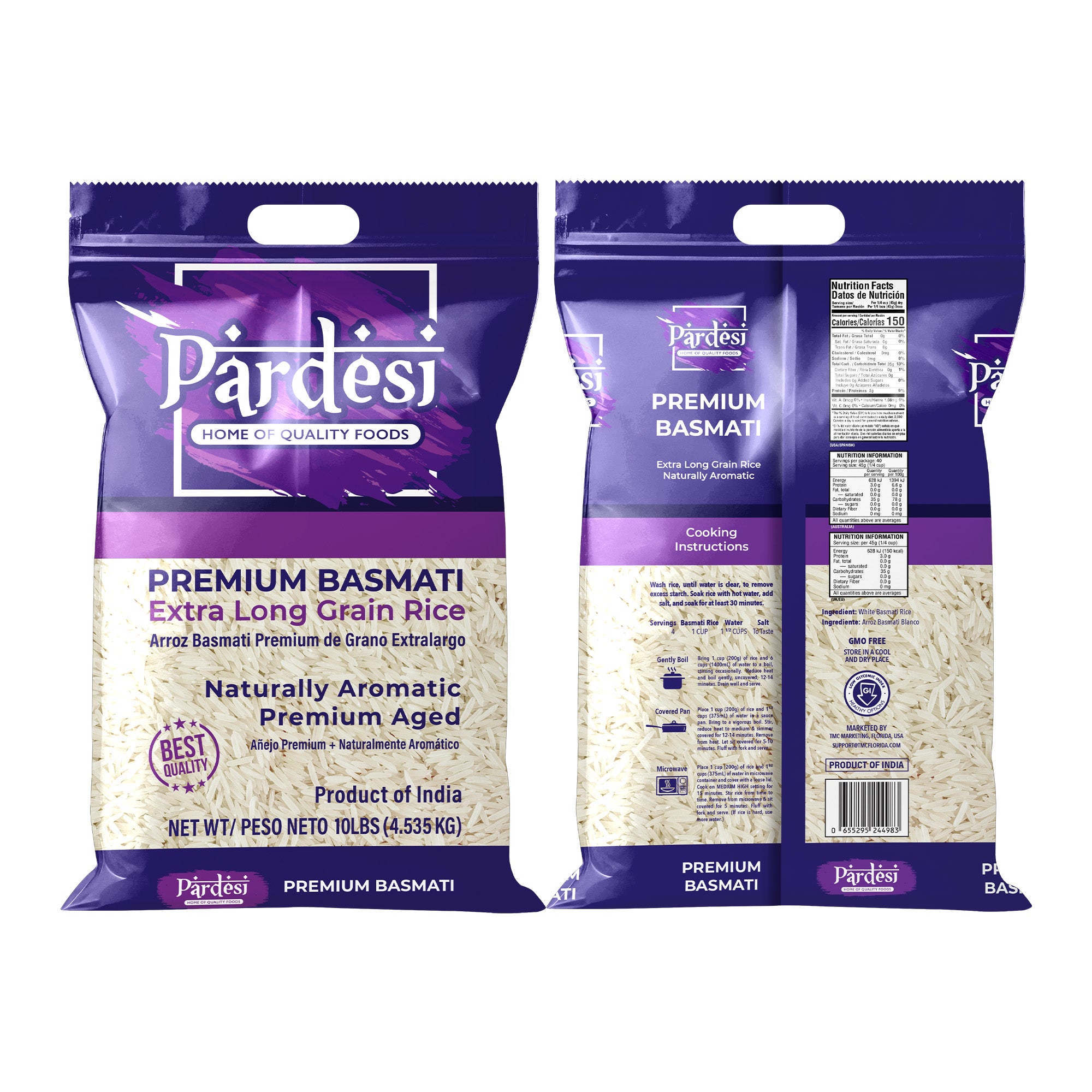 PARDESI Extra Long Basmati Rice 10LB