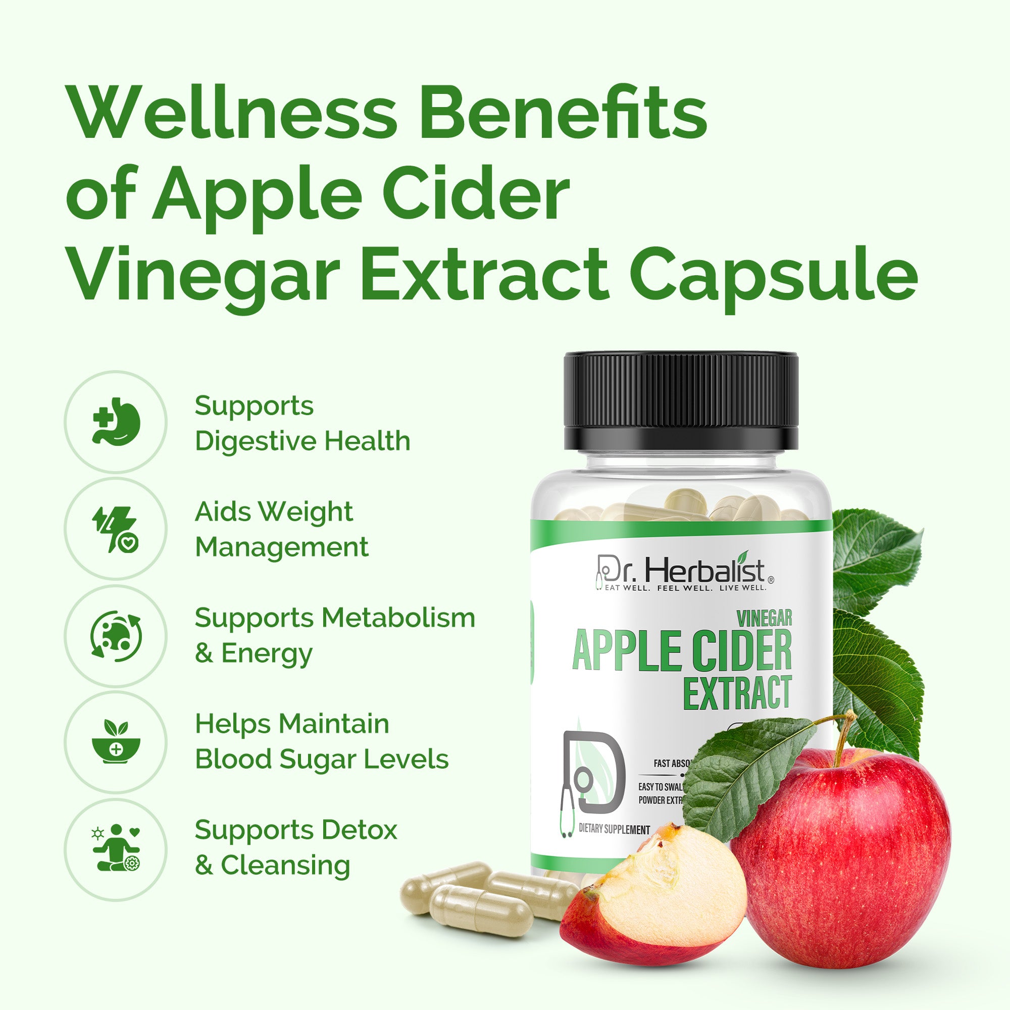 Dr. Herbalist Apple Cider Extract (120 Capsules) – Premium Daily Wellness Supplement