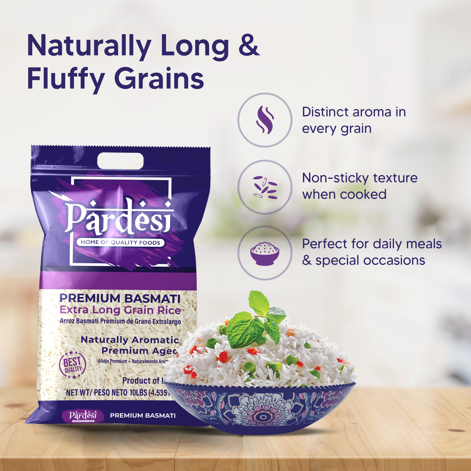PARDESI Extra Long Basmati Rice 10LB