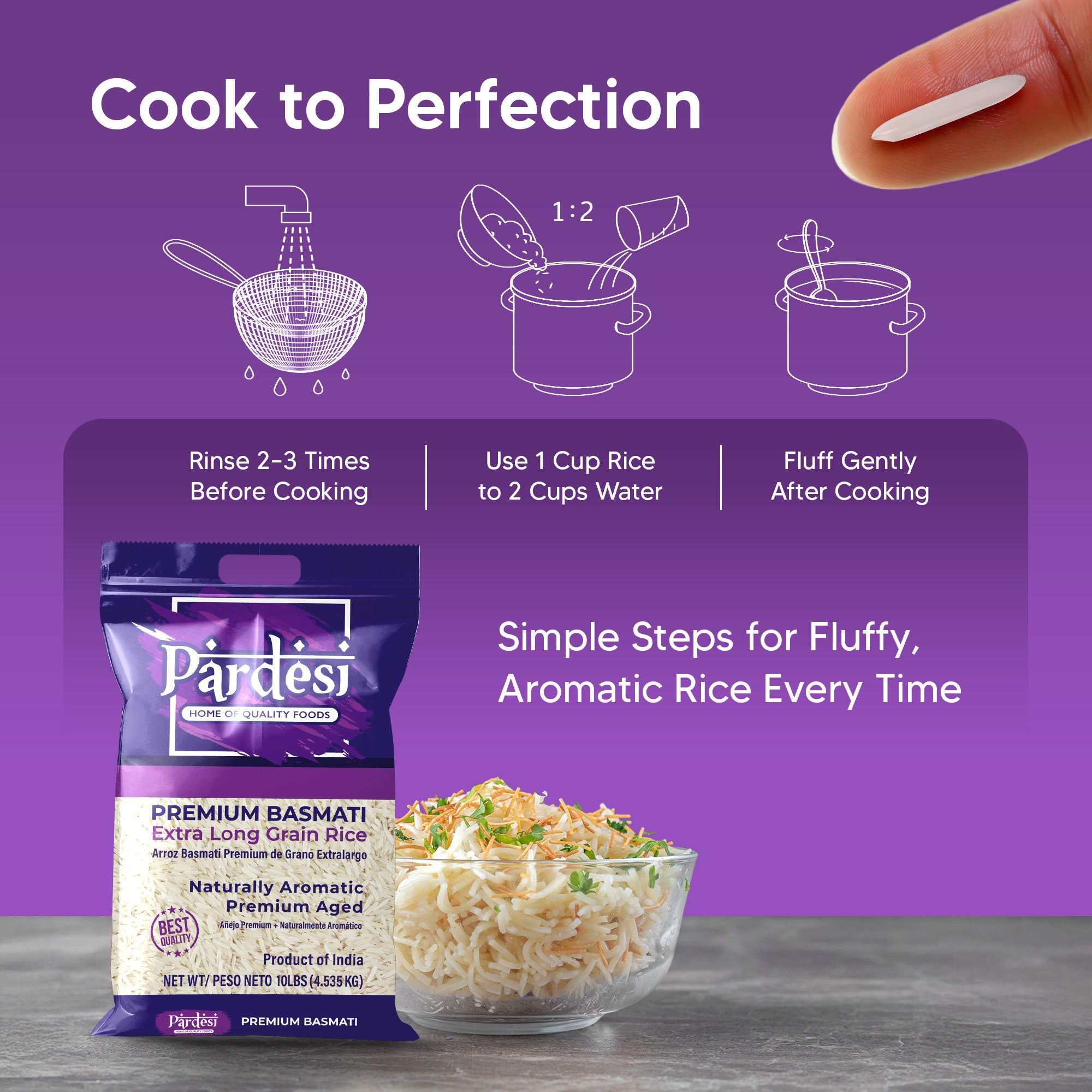 PARDESI Extra Long Basmati Rice 10LB