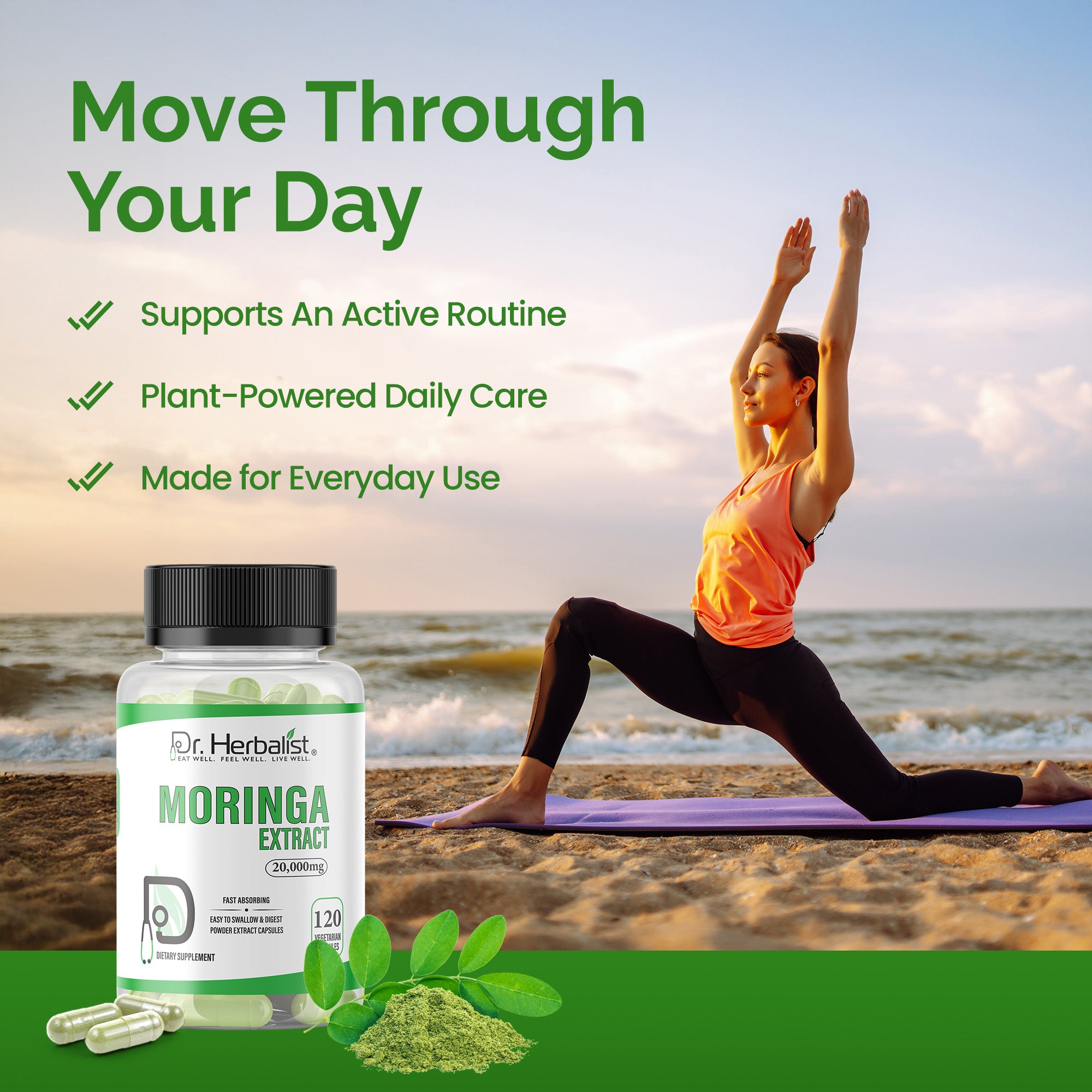 Dr Herbalist Moringa Extract 120 Capsules – Premium Herbal Supplement with Moringa Extract