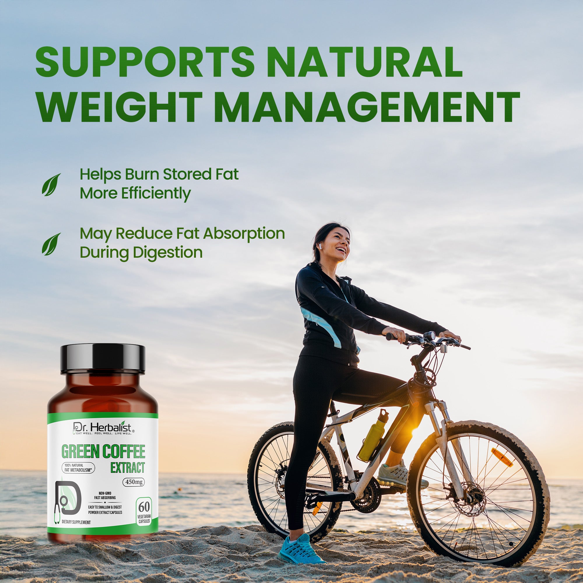 DR. HERBALIST Green Coffee Extract 450mg 60 Capsules