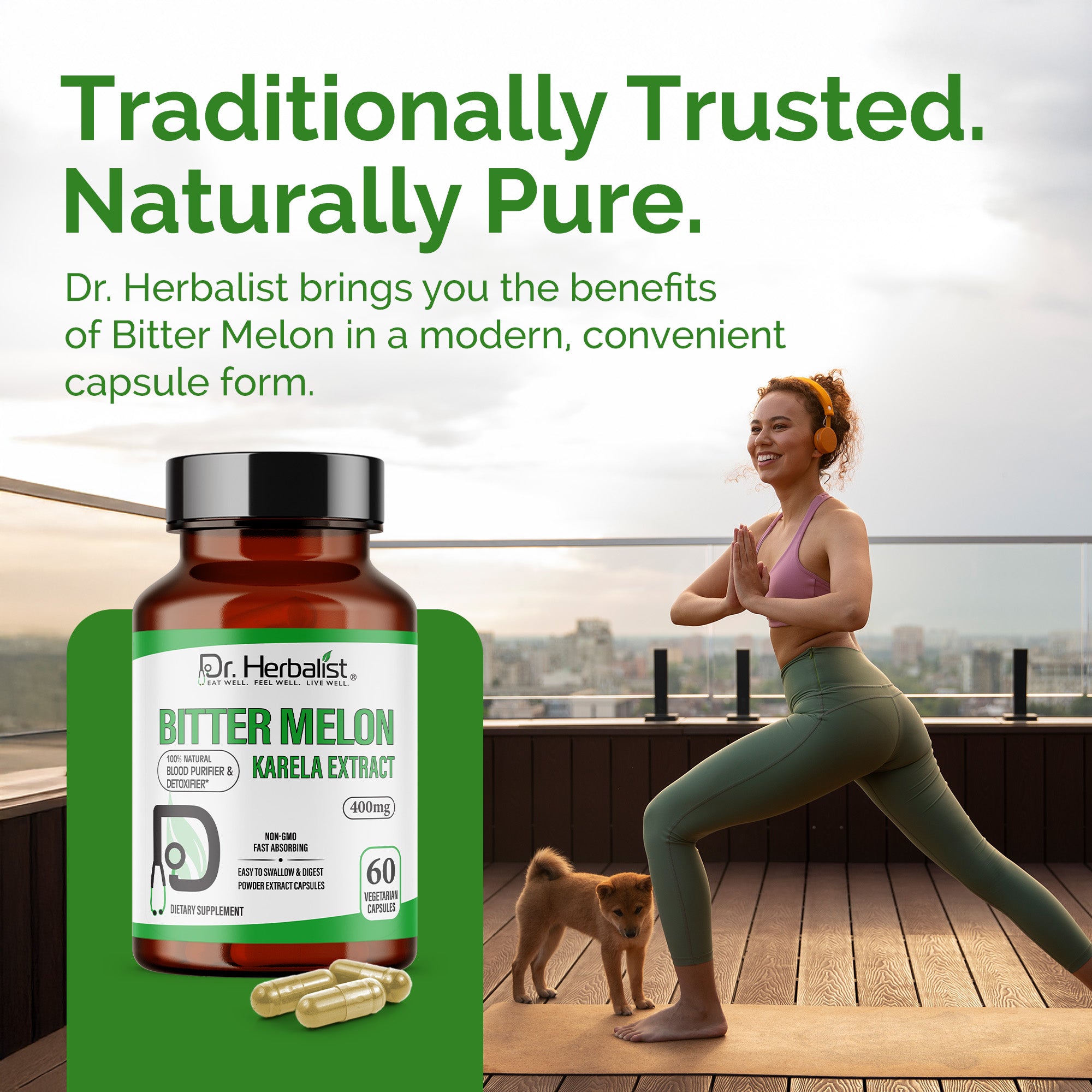 DR. HERBALIST Karela Bitter Melon Extract 400mg 60 Capsules