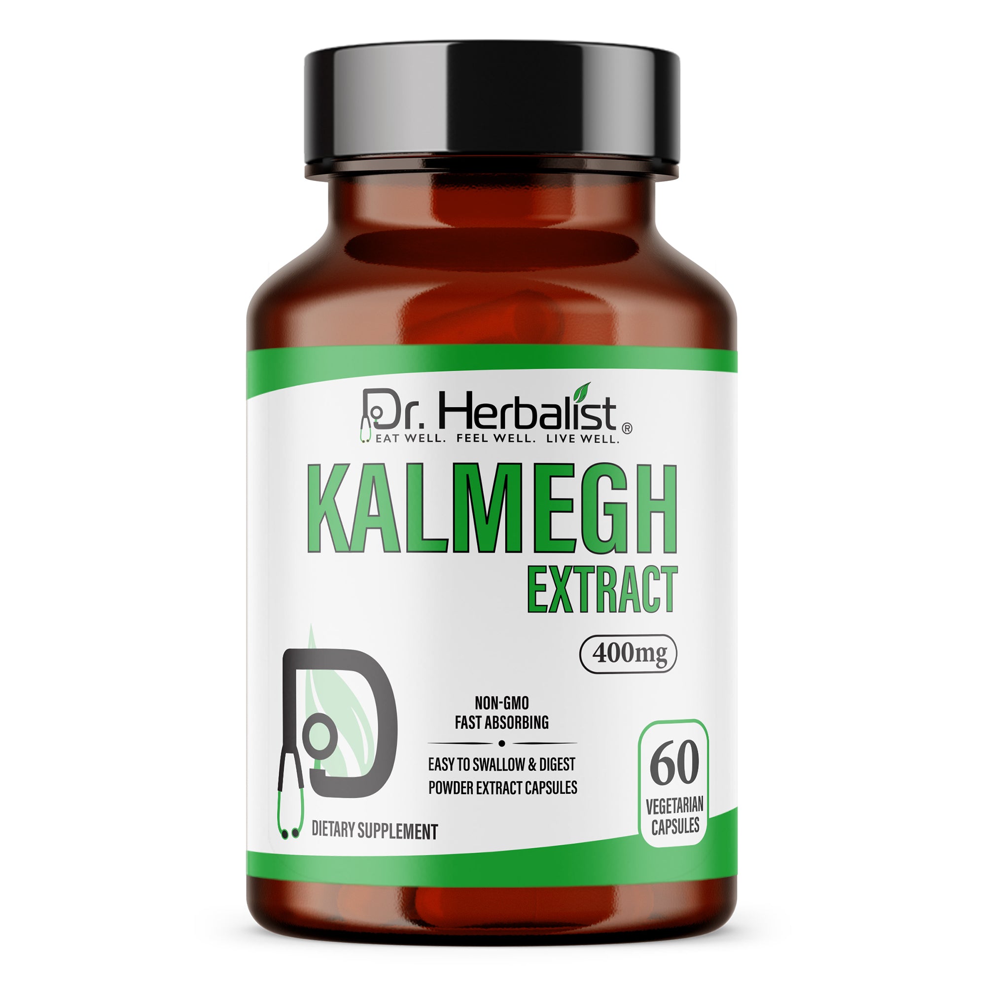 Dr. HERBALIST Kalmegh Extract Capsules 400mg - Andrographis Paniculata 'King of Bitters' with Andrographolide | Supports Immune Wellness & Respiratory Comfort* | Halal, Vegan | 60ct