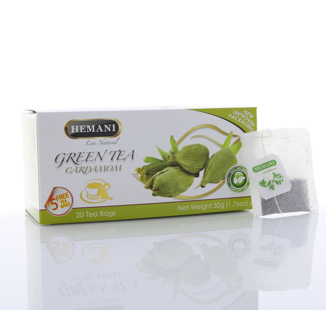 HEMANI Green Tea Cardamon 40g