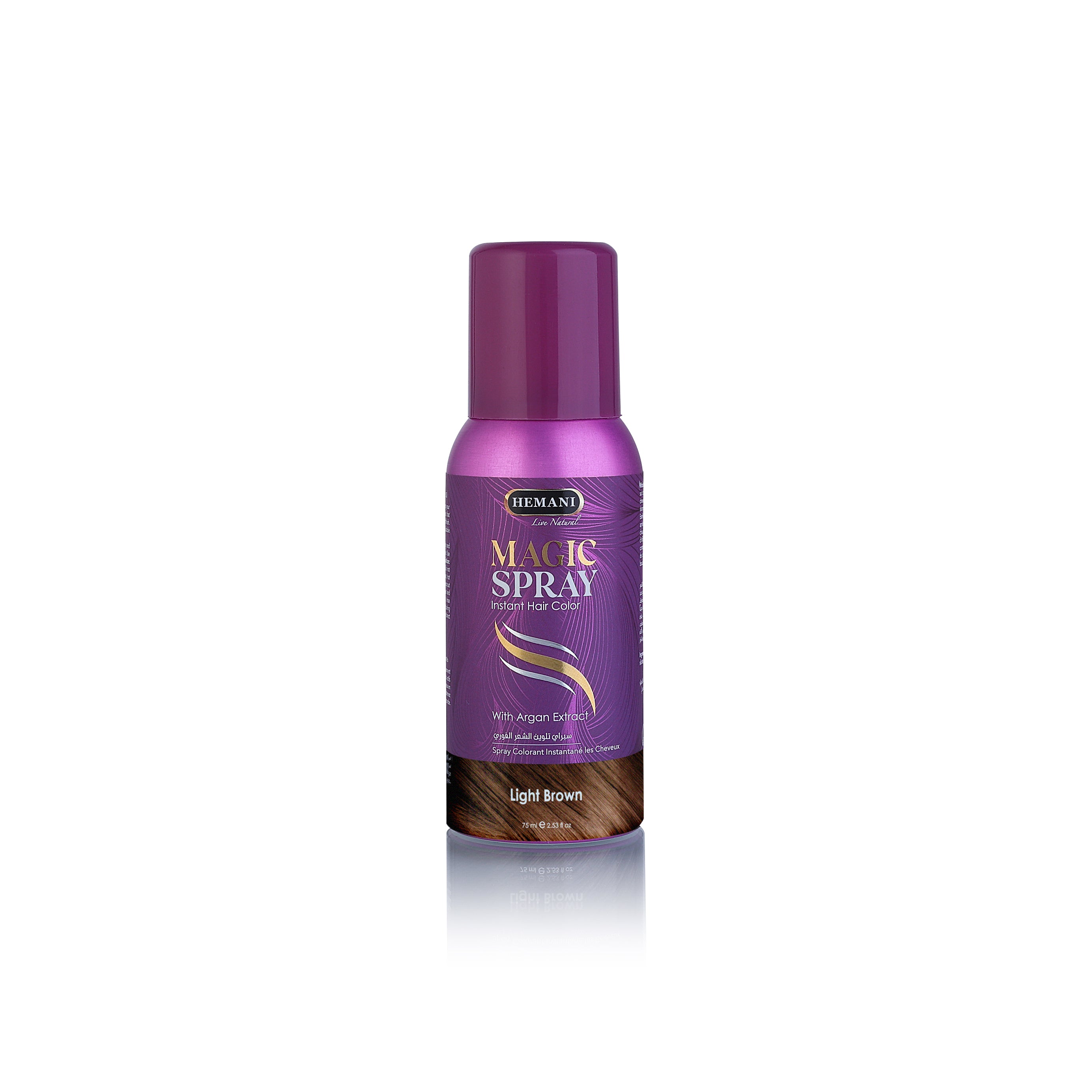HEMANI Hair Color Spray Light Brown 75mL