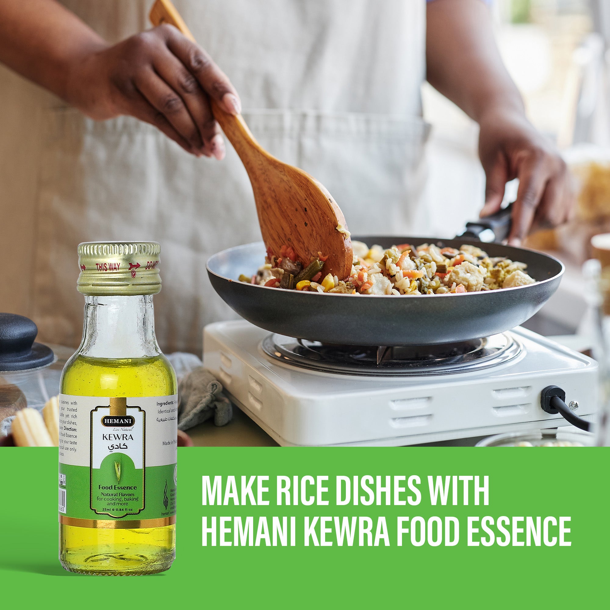 Hemani Kewra Food Essence 25 ml Halal- Concentrated Kewra Flavor for Indian Desserts, Drinks, and Recipes - Perfect for Gulab Jamun, Jalebi, Falooda, and More