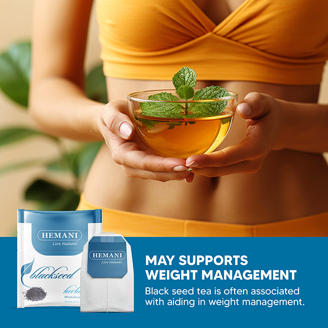 Hemani Black Seed Tea Nigella sativa - 20 Tea Bags | Natural Digestive Blend | Boosts Energy & Vitality | Herbal Infusion for Wellness & Relaxation | Vegan-Friendly, Halal.