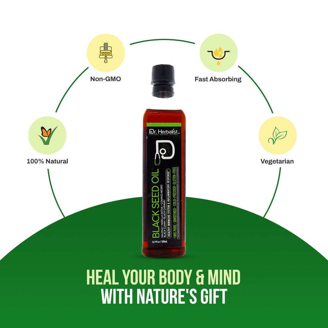 DR. HERBALIST Black Seed Oil 500mL (2 PACK)