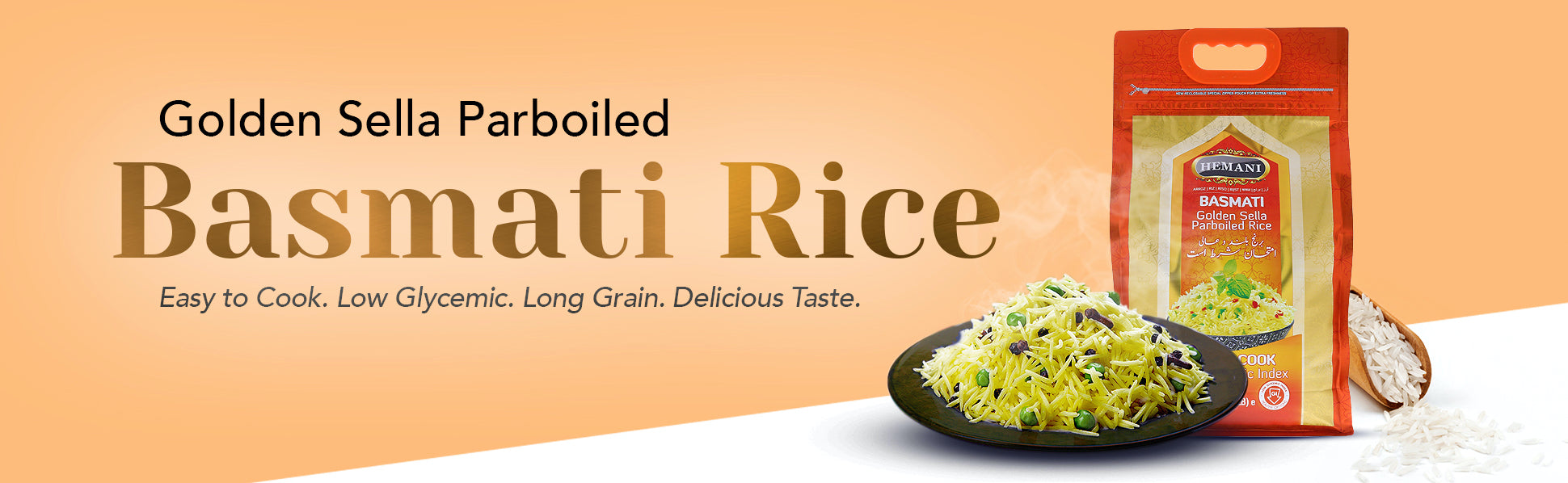 HEMANI Golden Sella Basmati Rice Lower GI 11LB