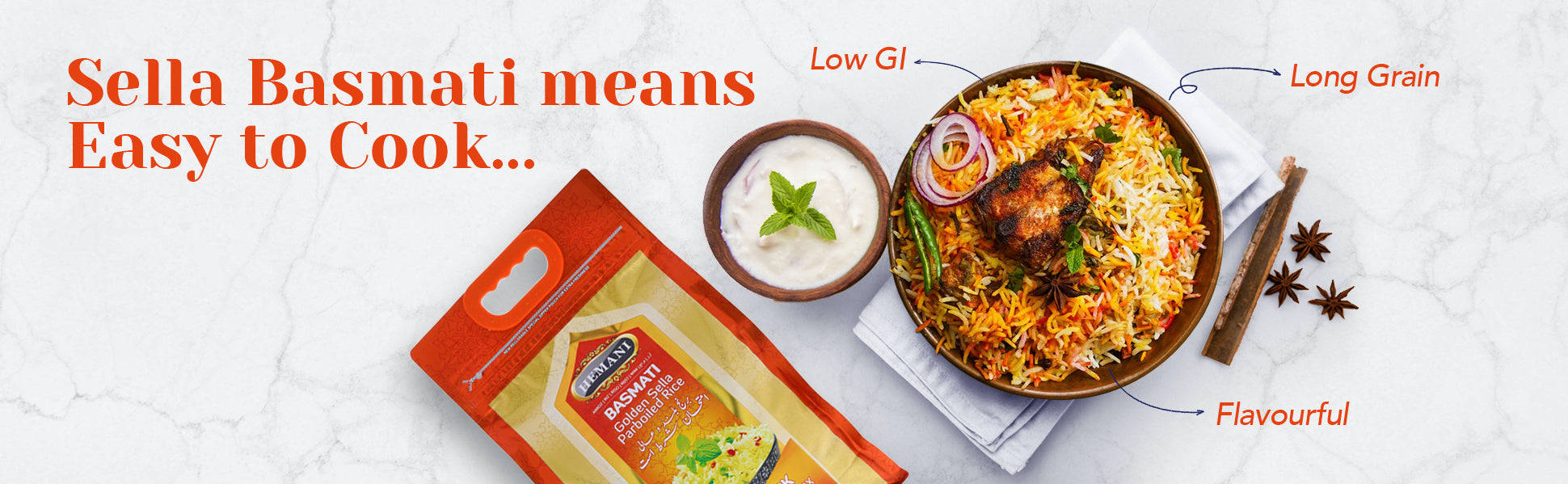 HEMANI Golden Sella Basmati Rice Lower GI 11LB