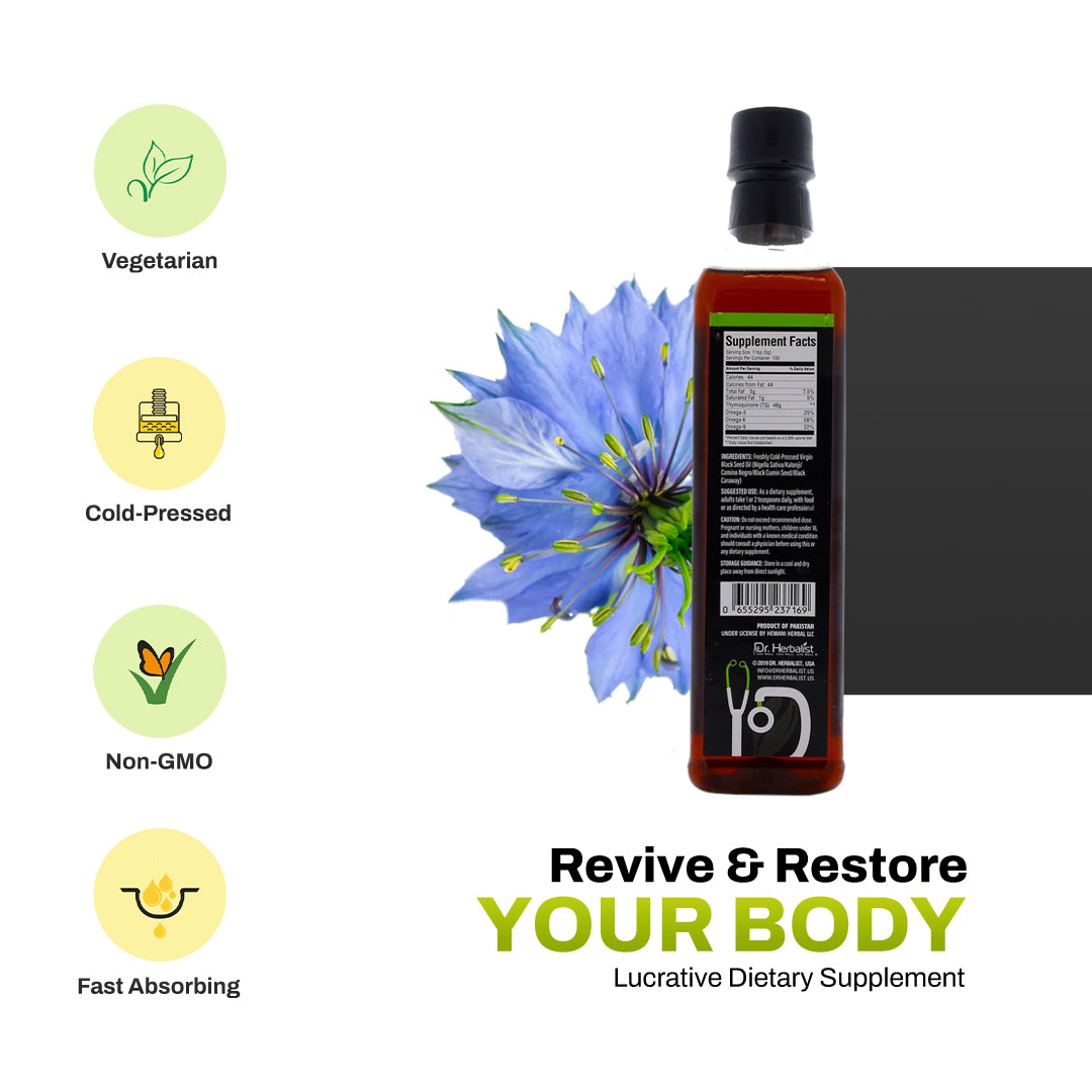 DR. HERBALIST Black Seed Oil 500mL (2 PACK)