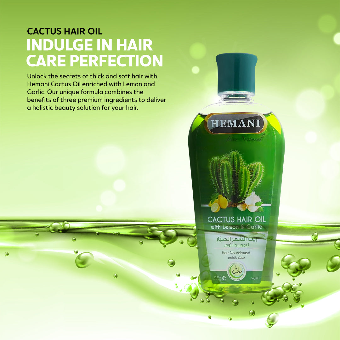 HEMANI Hair Oil Cactus 200mL - Image 5