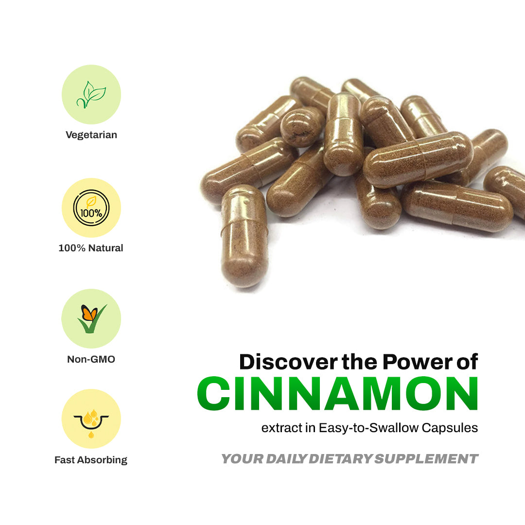 Dr. HERBALIST Cinnamon Extract Capsules 350mg - Cinnamomum Verum with Cinnamaldehyde & Polyphenols | Supports Metabolic Wellness & Daily Vitality* | Halal, Vegan | 60ct