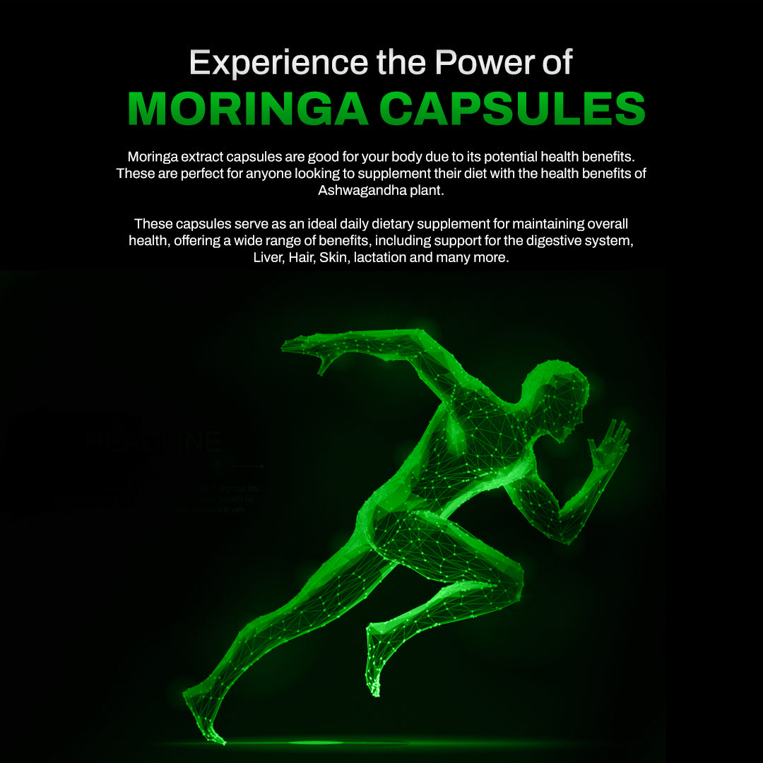 Dr Herbalist Moringa Oil 60 Capsules | Cold Pressed Extract | Rich in Antioxidants, Vitamins & Omega Fatty Acids | Supports Skin, Hair, Immunity & Overall Wellness