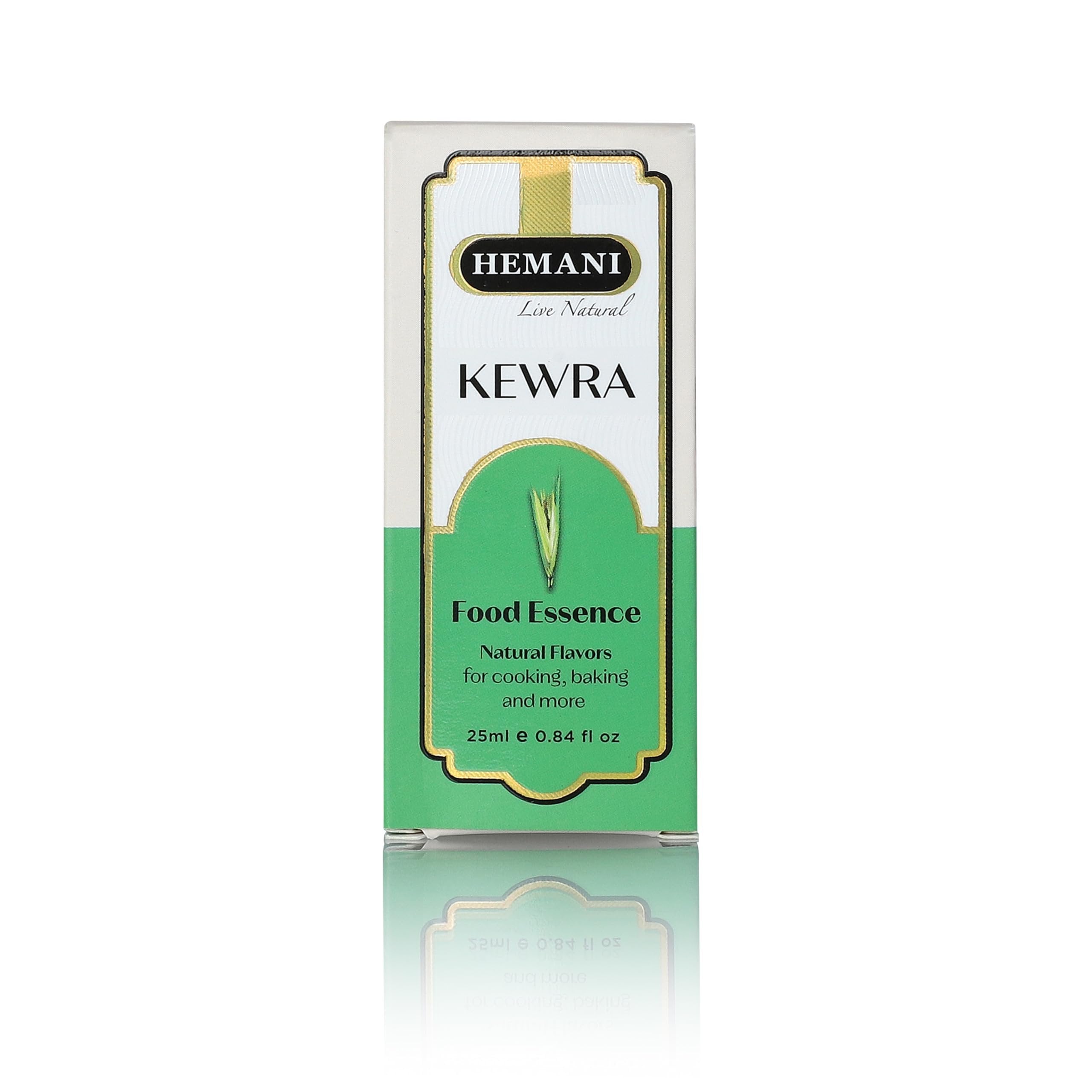 Hemani Kewra Food Essence 25 ml Halal- Concentrated Kewra Flavor for Indian Desserts, Drinks, and Recipes - Perfect for Gulab Jamun, Jalebi, Falooda, and More