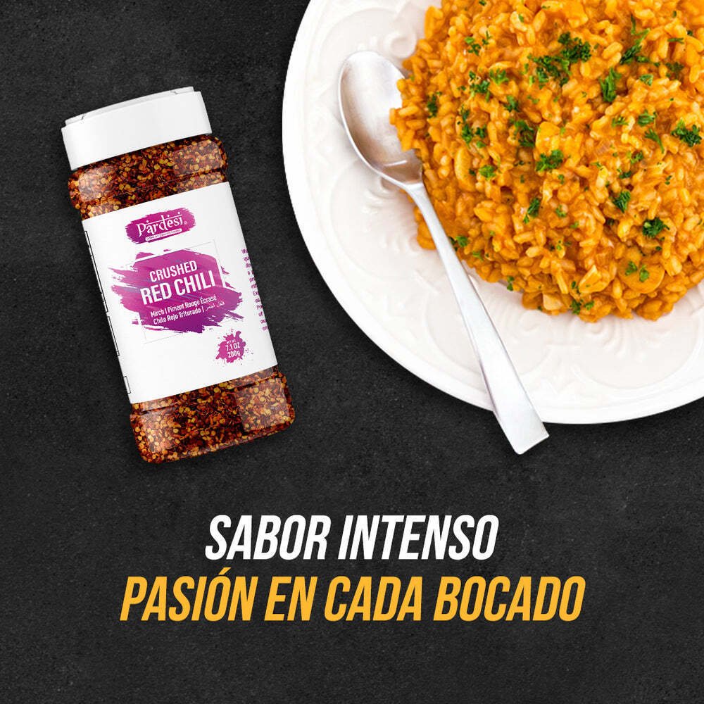 Pardesi Crushed Red Chili Flakes, 5.29 OZ (150g) Resealable Jar Packaging