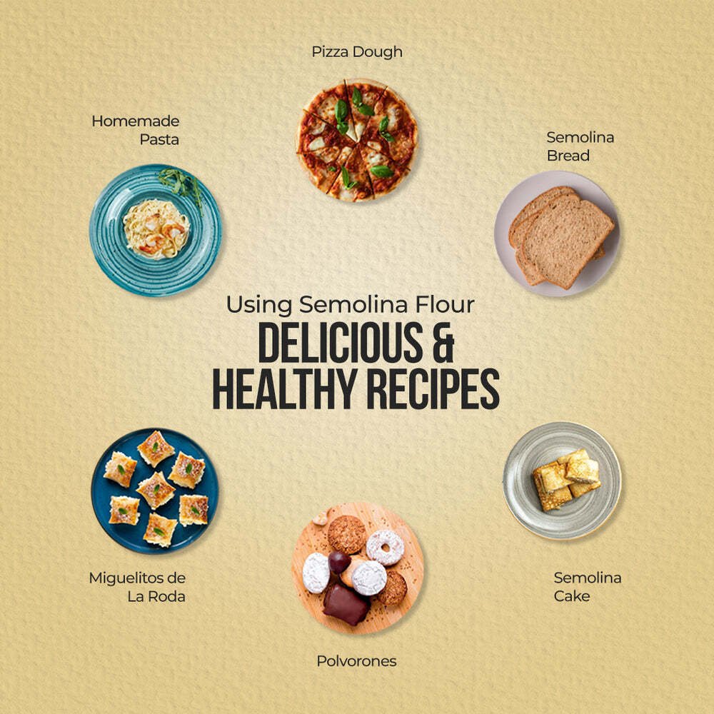 Pardesi Semolina Flour, 3.52 LB (1.6 KG) Sooji Flour - Resealable Jar Packaging