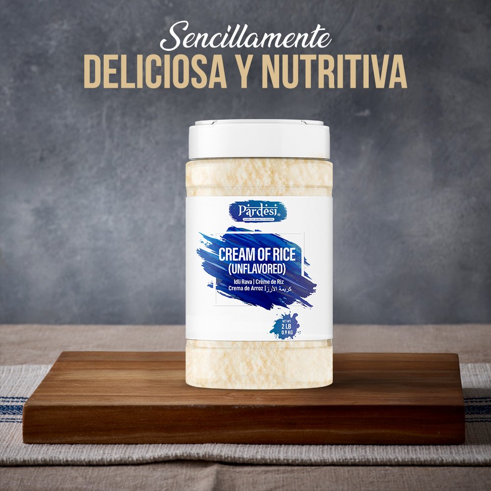 Pardesi Cream of Rice (Unflavored), 3.85 LB (1.75 KG) Idli Rava, Crema de Arroz