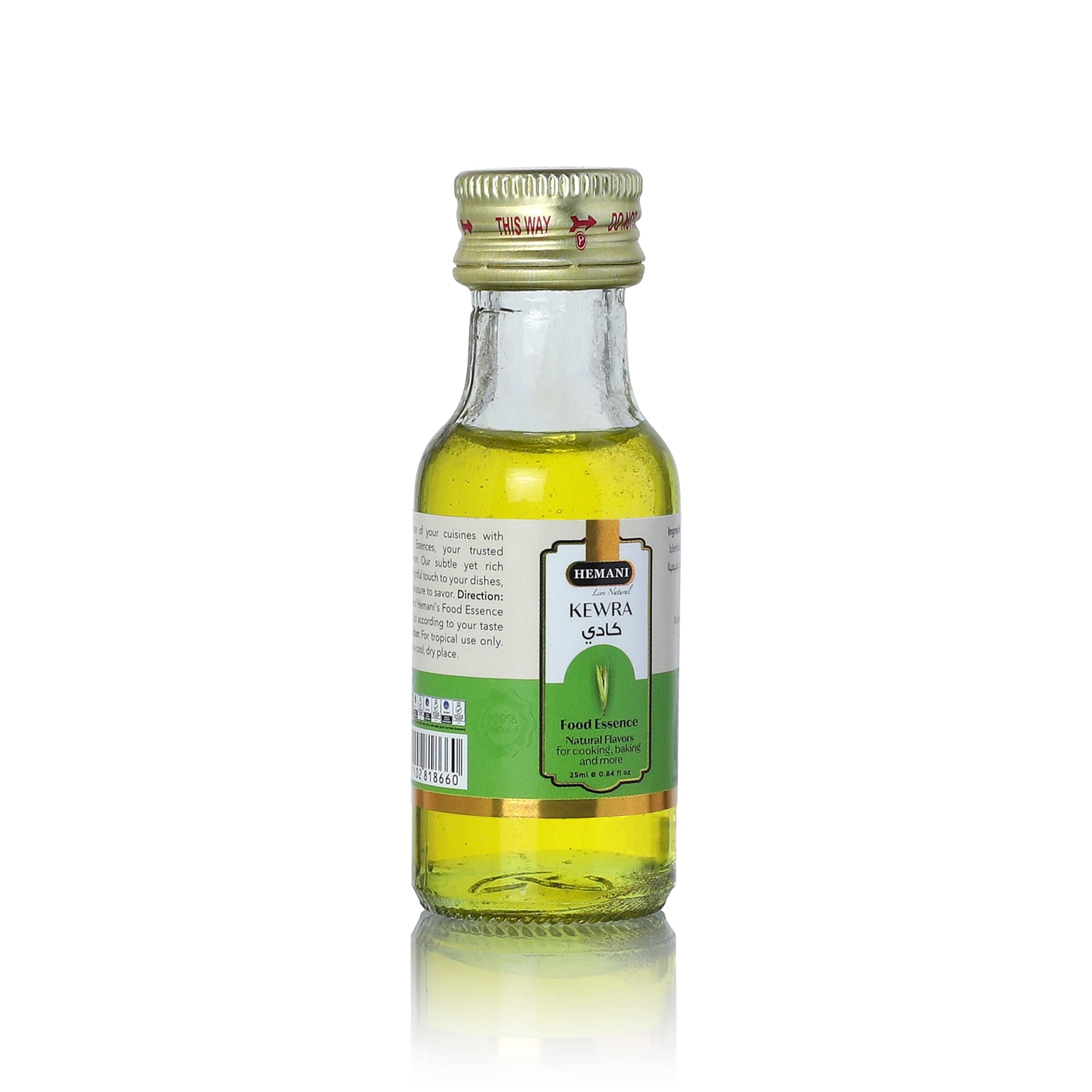 Hemani Kewra Food Essence 25 ml Halal- Concentrated Kewra Flavor for Indian Desserts, Drinks, and Recipes - Perfect for Gulab Jamun, Jalebi, Falooda, and More