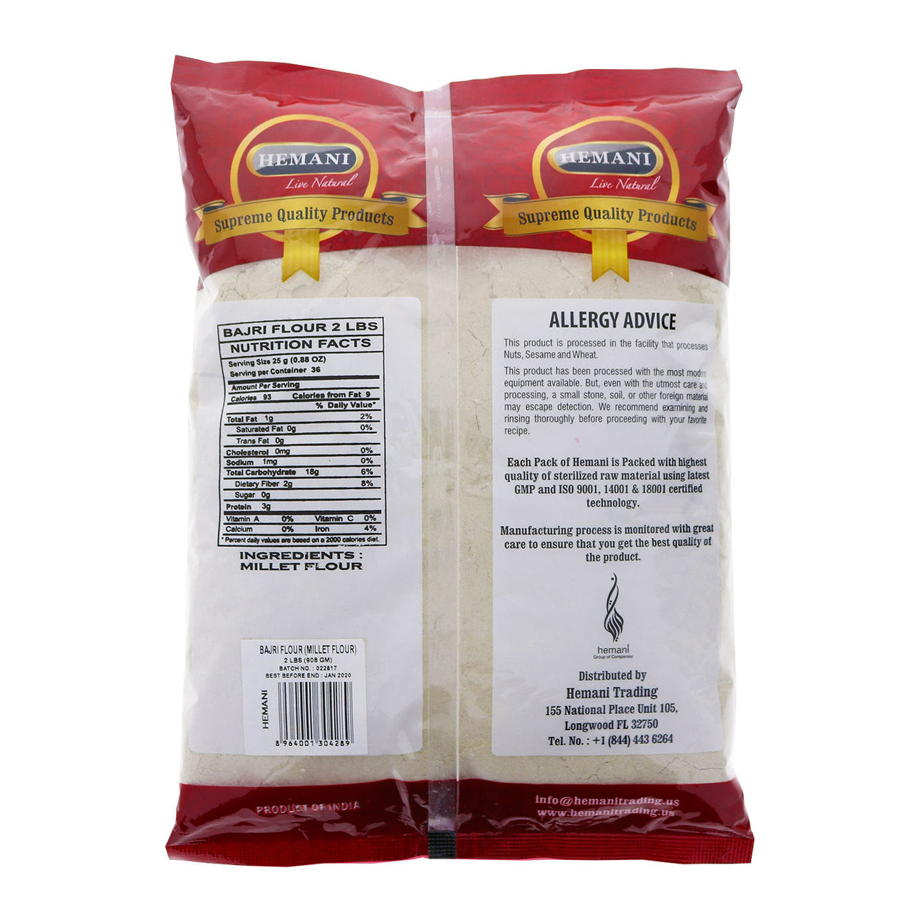 HEMANI Millet Flour Bajri 2LB