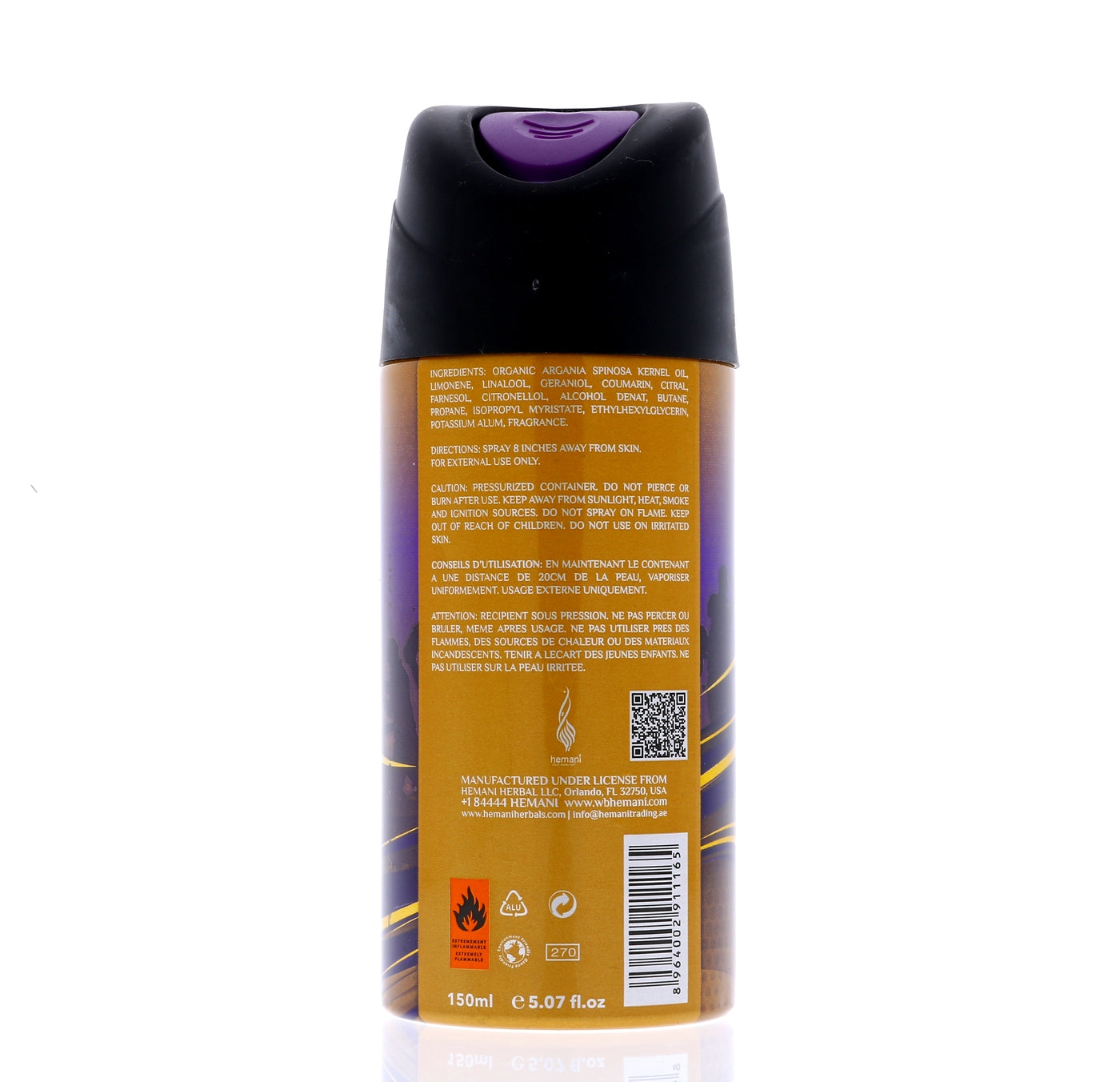 HEMANI Sqd Deo Quetta Gold150mL-M - Image 2