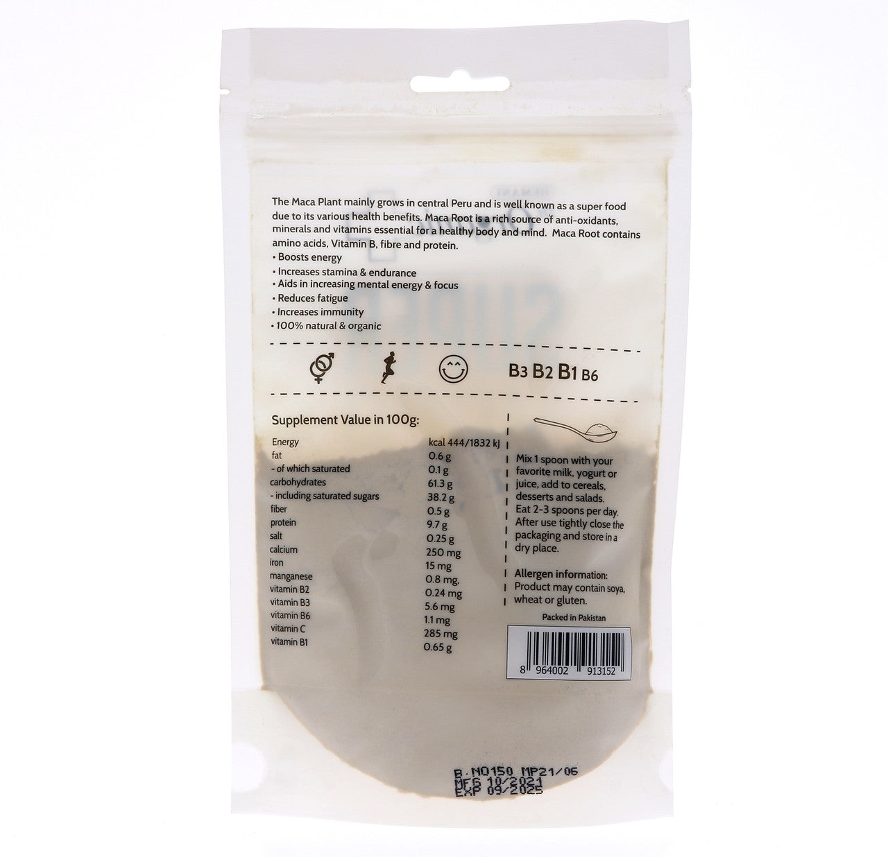 HEMANI Dr. Organic Maca Bio Root Powder 150g