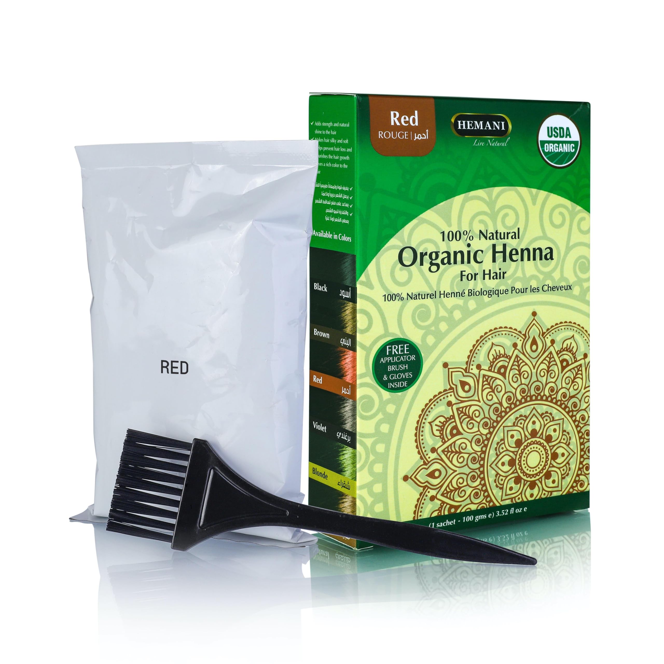 HEMANI Organic Henna Pwd Red 100g
